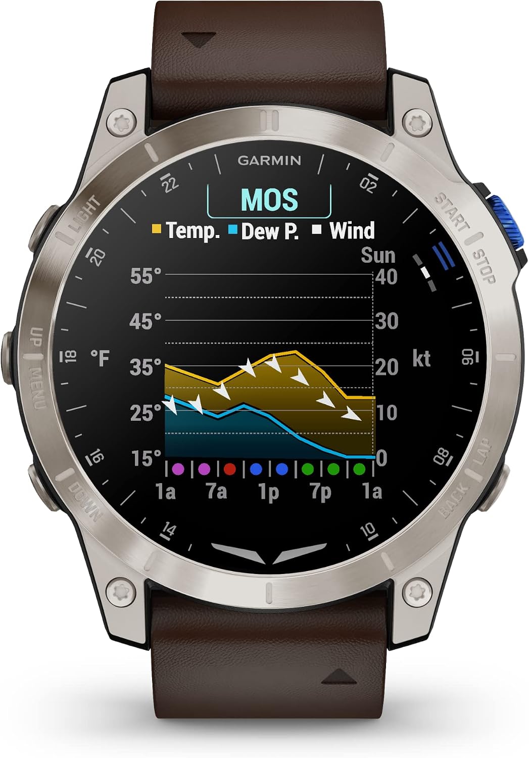 garmin d2%e2%84%a2 mach 1 touchscreen aviator smartwatch with gps moving map aviation weather health and wellness features and more oxford brown l