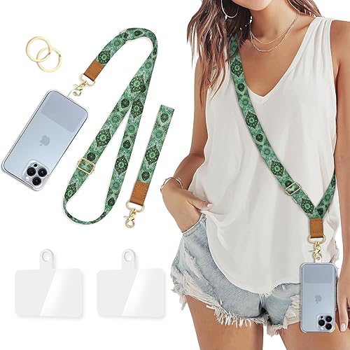 Miniatura 30 de Cordón para teléfono Piefly, correa cruzada para teléfono, cordones para teléfono celular para alrededor del cuello, de la muñeca, del hombro,