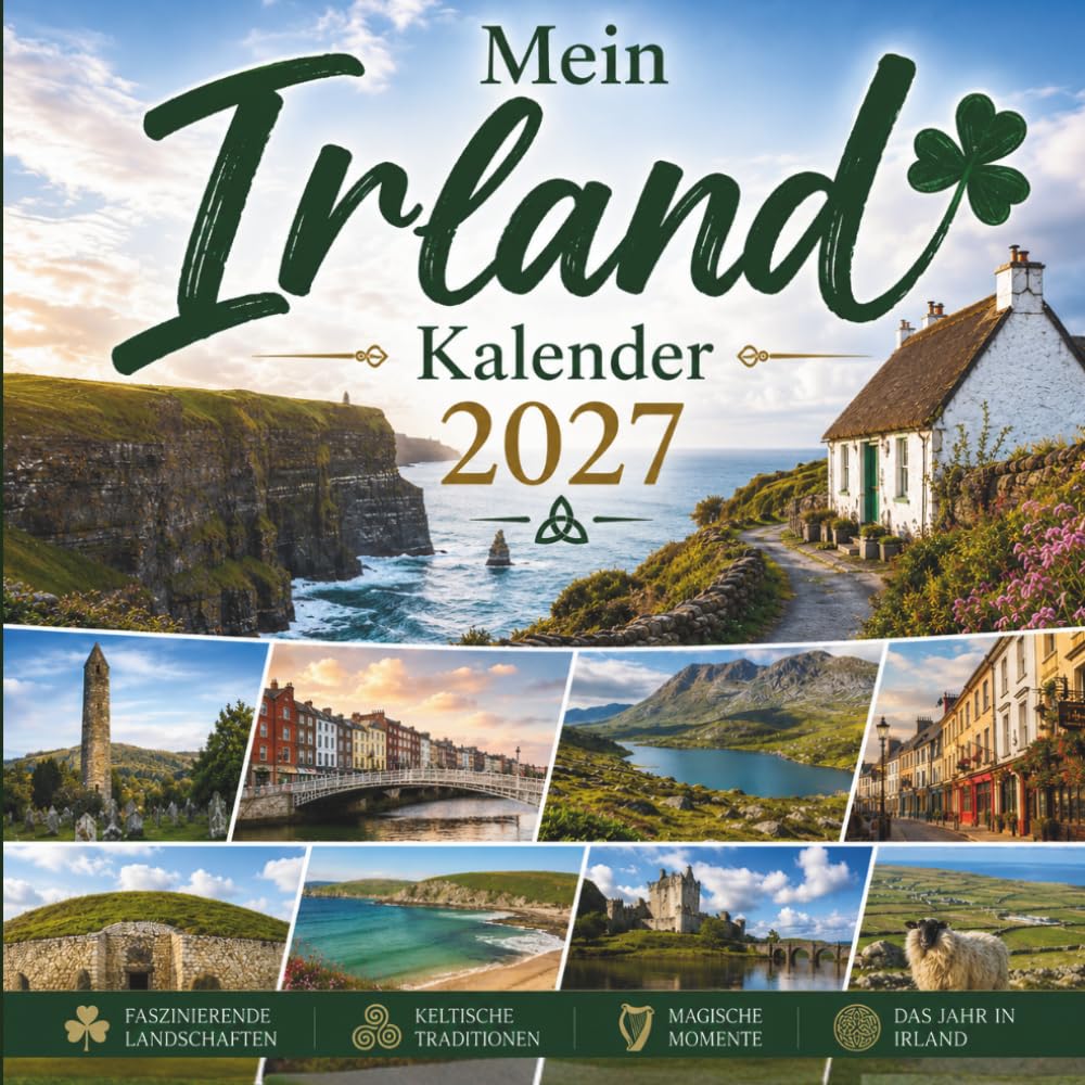 Mein Irland Kalender 2027: Das besondere Kalenderbuch voller Fakten, Sprüche und irischer Lebensfreude – das perfekte Geschenk für Irland-Liebhaber