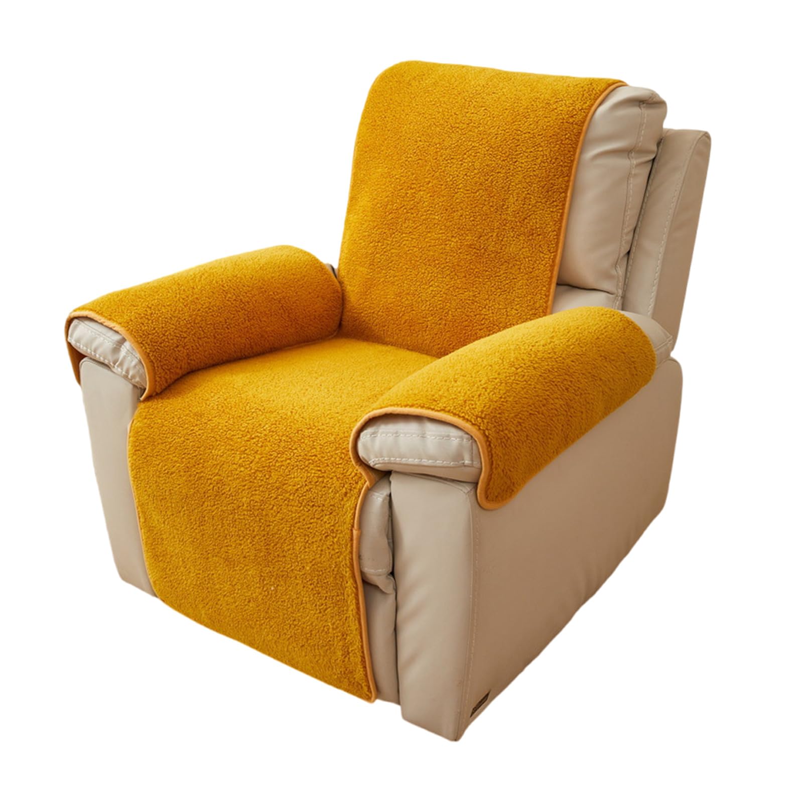 Jazuaiao Armrest Protector Plushie Lambswool Sofa Armrest Covering Recliner Protector for Home with Kids and Pet Slip Resistant Soft Recliner Slipcover