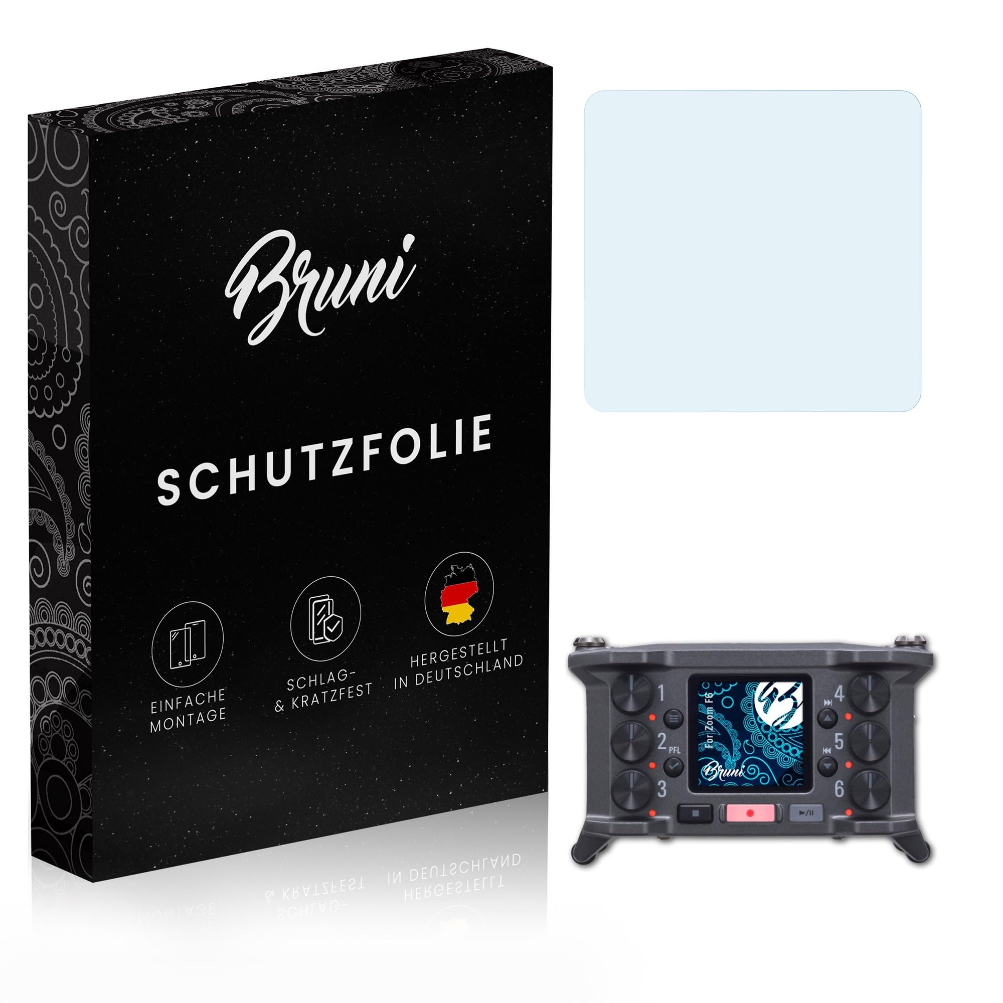Bruni Schutzfolie Für Zoom Q8 – 2x Glasklar, Kratzfest, Blasenfrei, Made In Germany