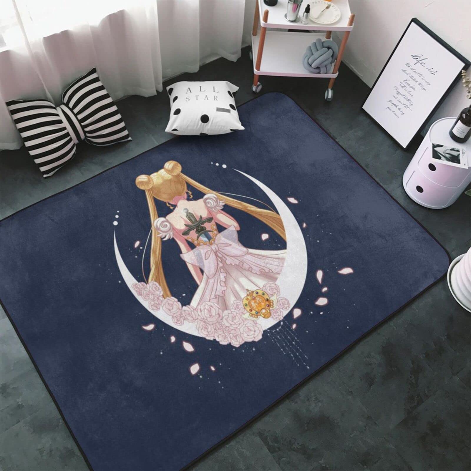 Amazon | 美少女戦士セーラームーン ラグ カーペット 防ダニ抗菌防臭