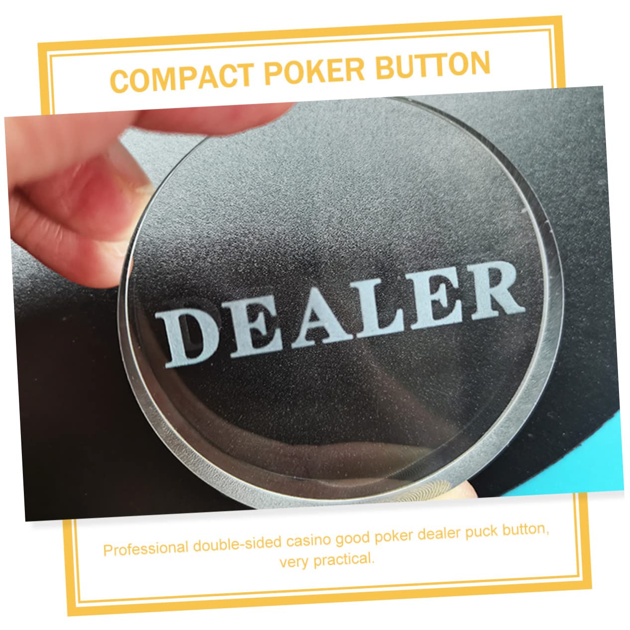 KICHOUSE Poker Button for Game Poker Chip Letters Wear-Resistant and Sturdy Poker Game Accessory