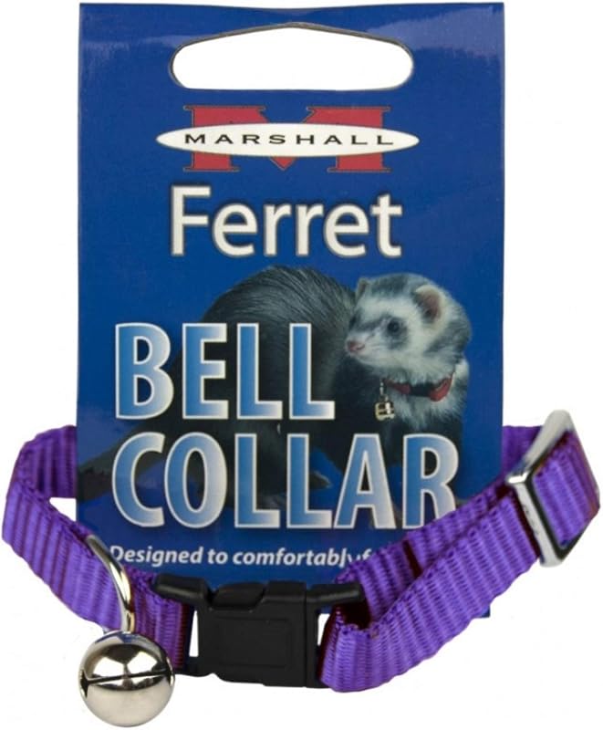 Coleira com Guizo para Furões Marshall Pet Products Roxa FP-088