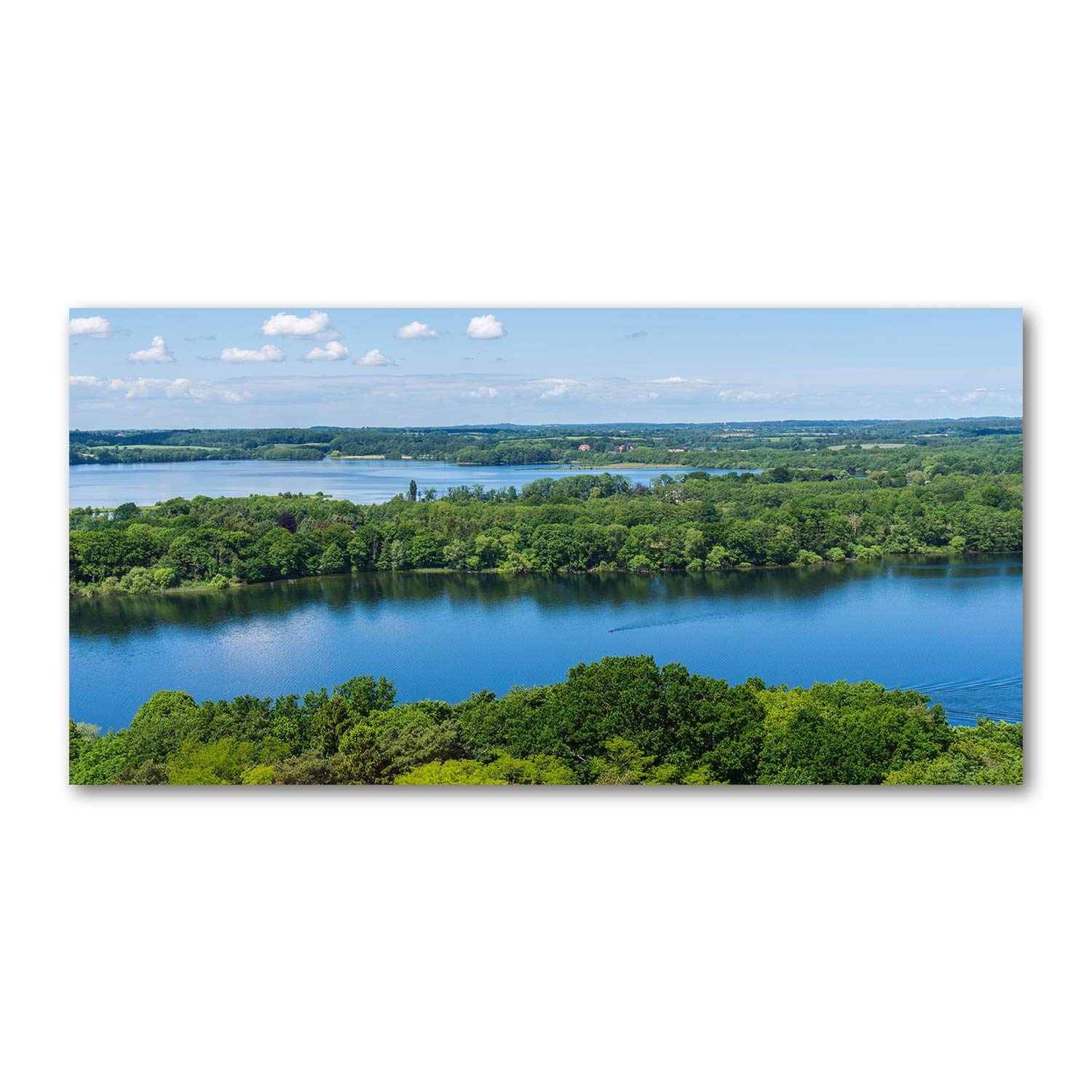 Tableau verre acrylique bosque junto al lago 120x60cm pour salon