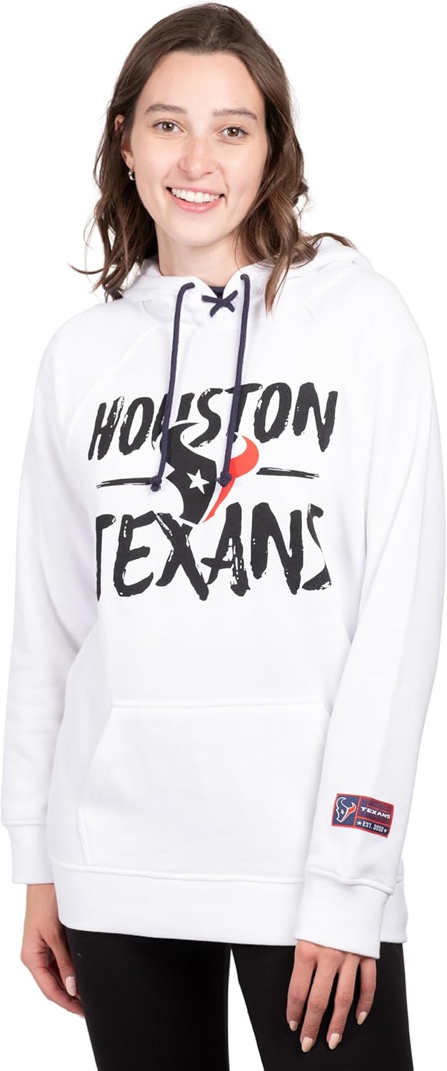 Ultra Game Women's NFL Official Super Soft Tie Neck Hoodie Sweatshirt