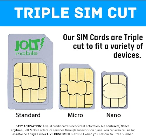 Miniatura 7 de Jolt Mobile Data SIM Card  Plan de datos de 30 días de Internet de 2 GB en red AT&T 5G 4G LTE compatible con cualquier dispositivo IoT desbloqueado