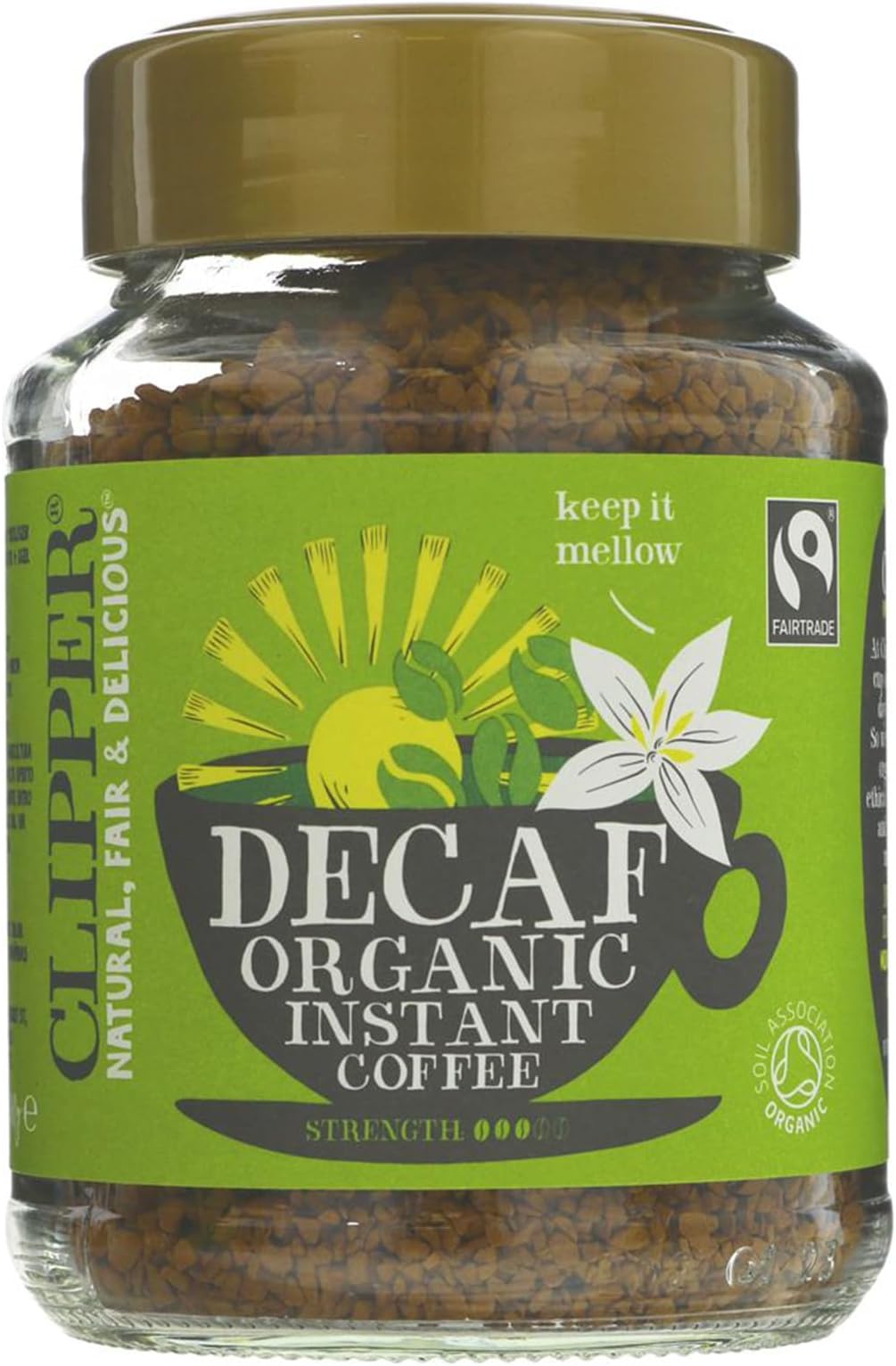 CLIPPER Organic Decaffeinated Freeze Dried Instant Coffee FT 100g (PACK OF 1)