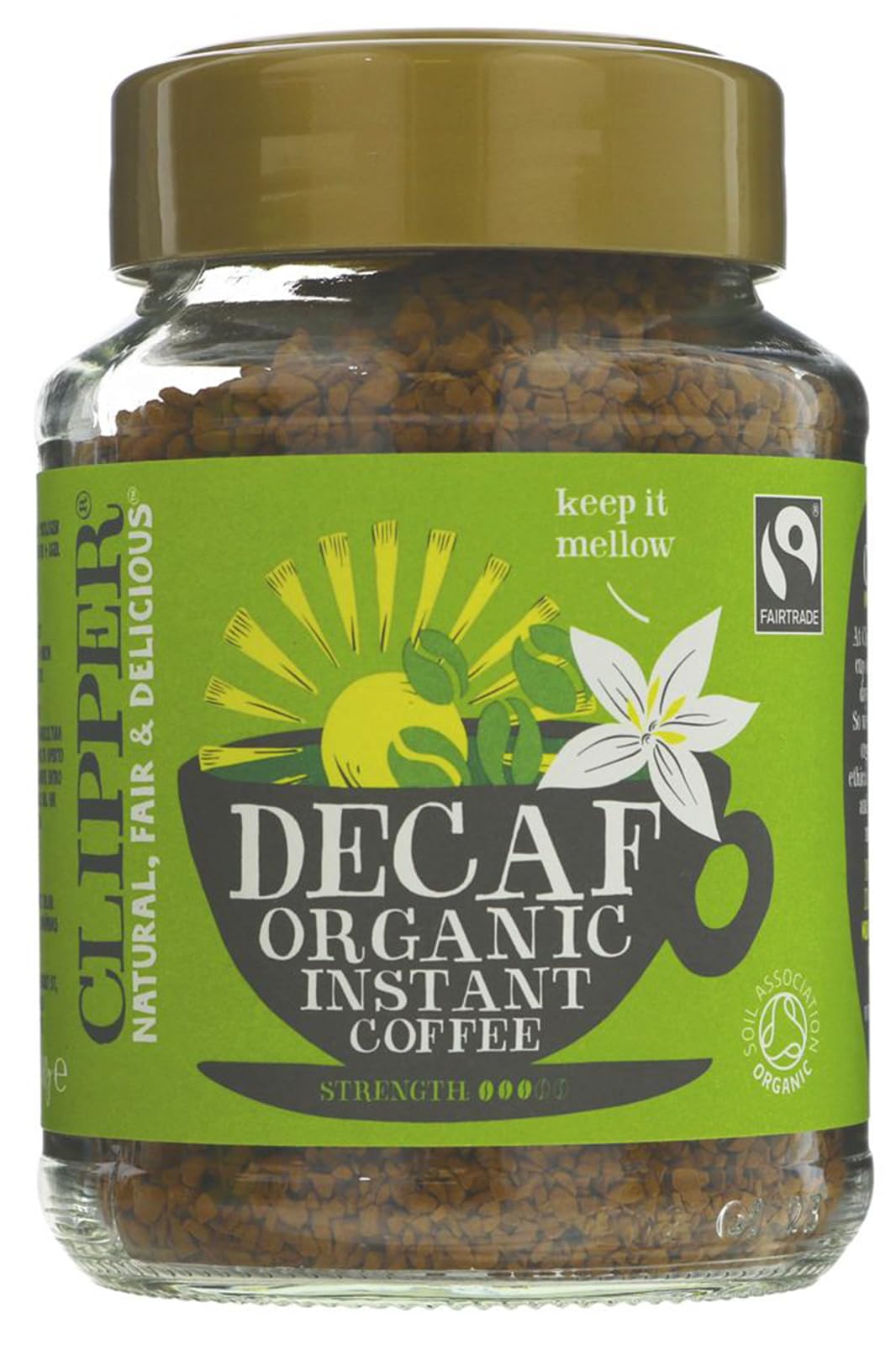 CLIPPER Organic Decaffeinated Freeze Dried Instant Coffee FT 100g (PACK OF 1)