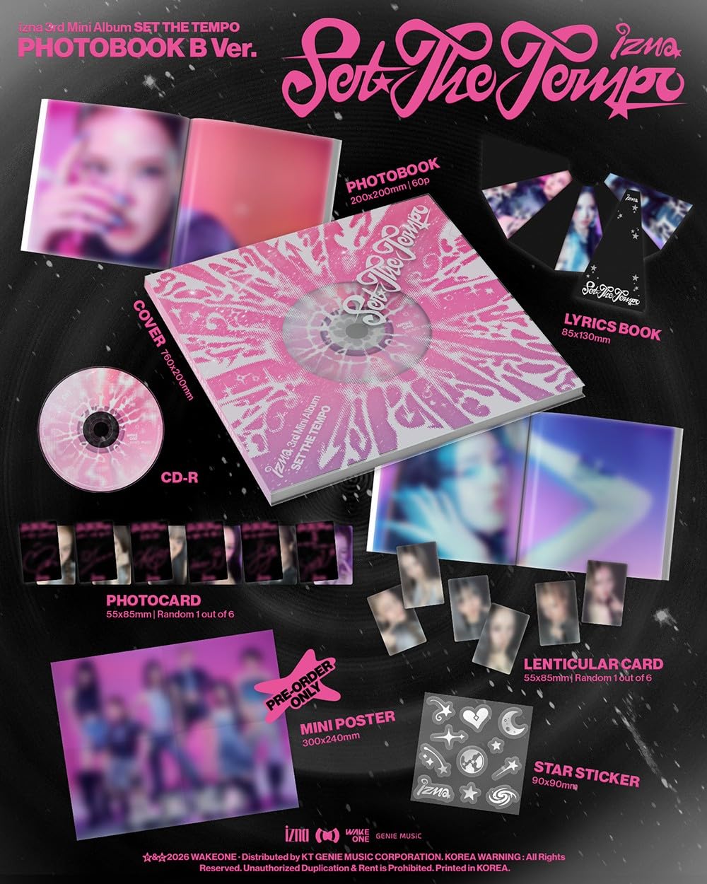 izna Set The Tempo [PHOTOBOOK Ver.] El tercer mini álbum (B Ver.)