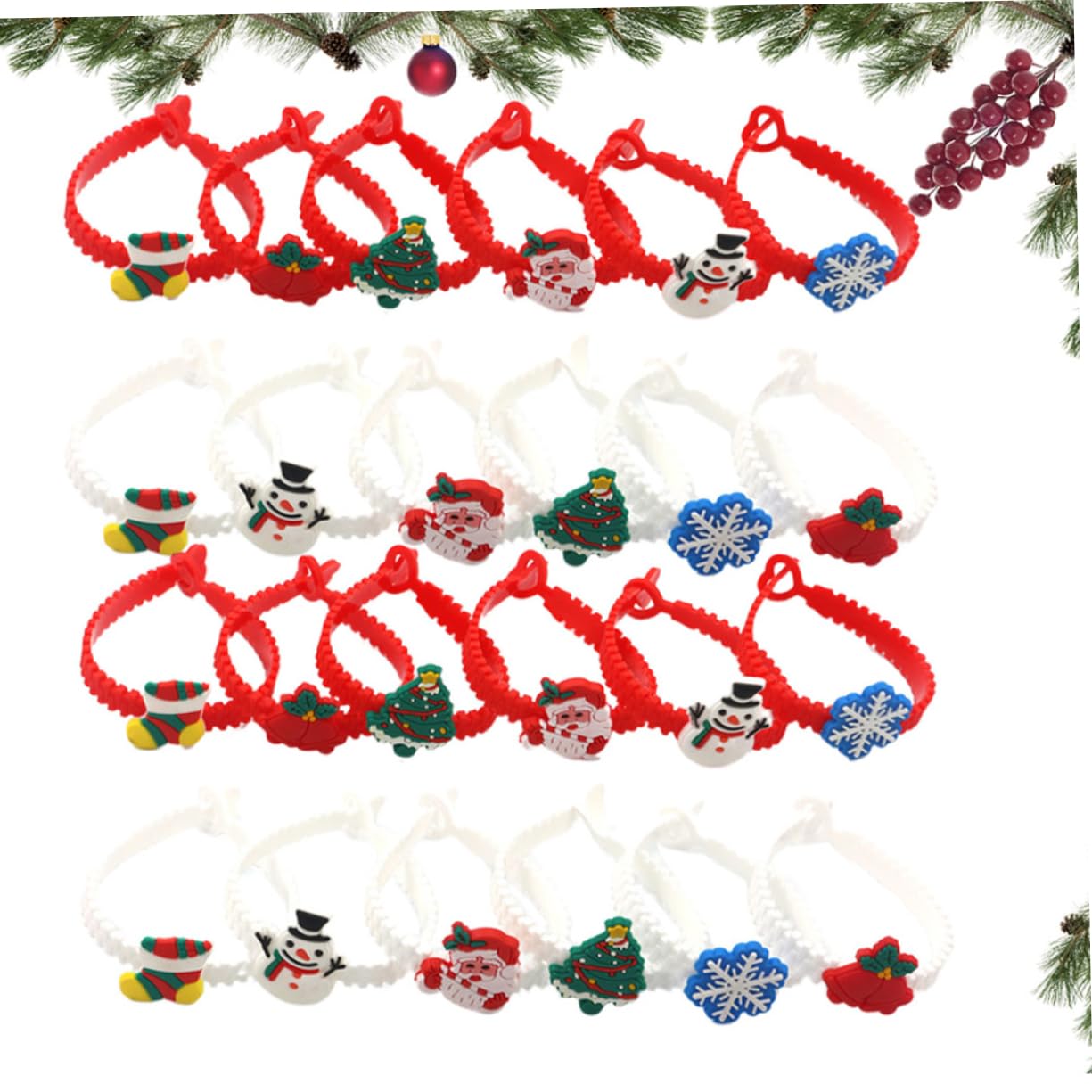 72 Stk Weihnachtliche Silikonarmbänder Weihnachts-pvc-armband Weihnachtsarmband Handschmuck Armbänder Kleines Geschenk Kind Weihnachten