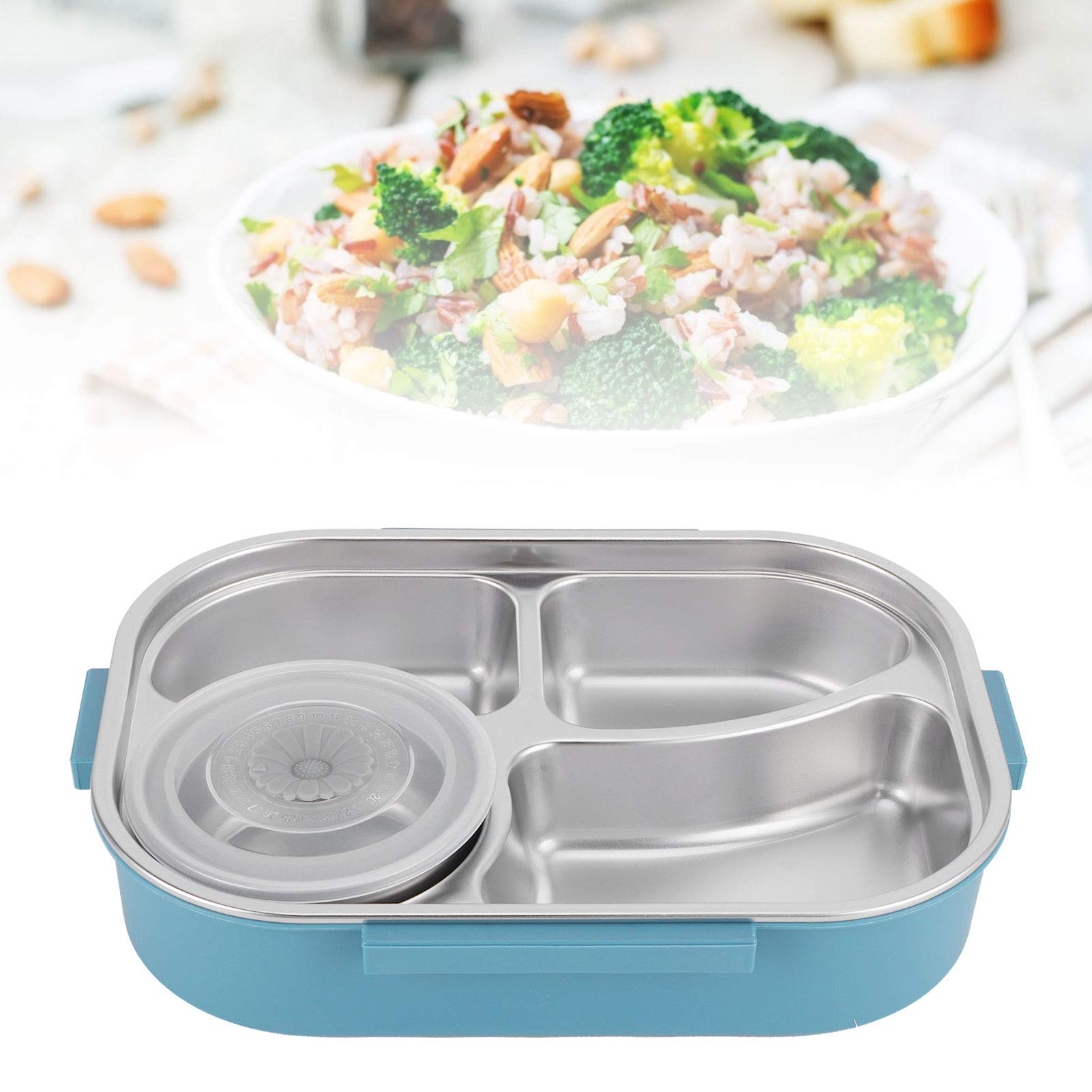 Lunch Box Quadrato, Contenitore Per Il Pranzo A 4 Scomparti Antiscivolo Lavabile Realizzato In Materiale Alimentare Di Alta Qualita Rosa 90839912