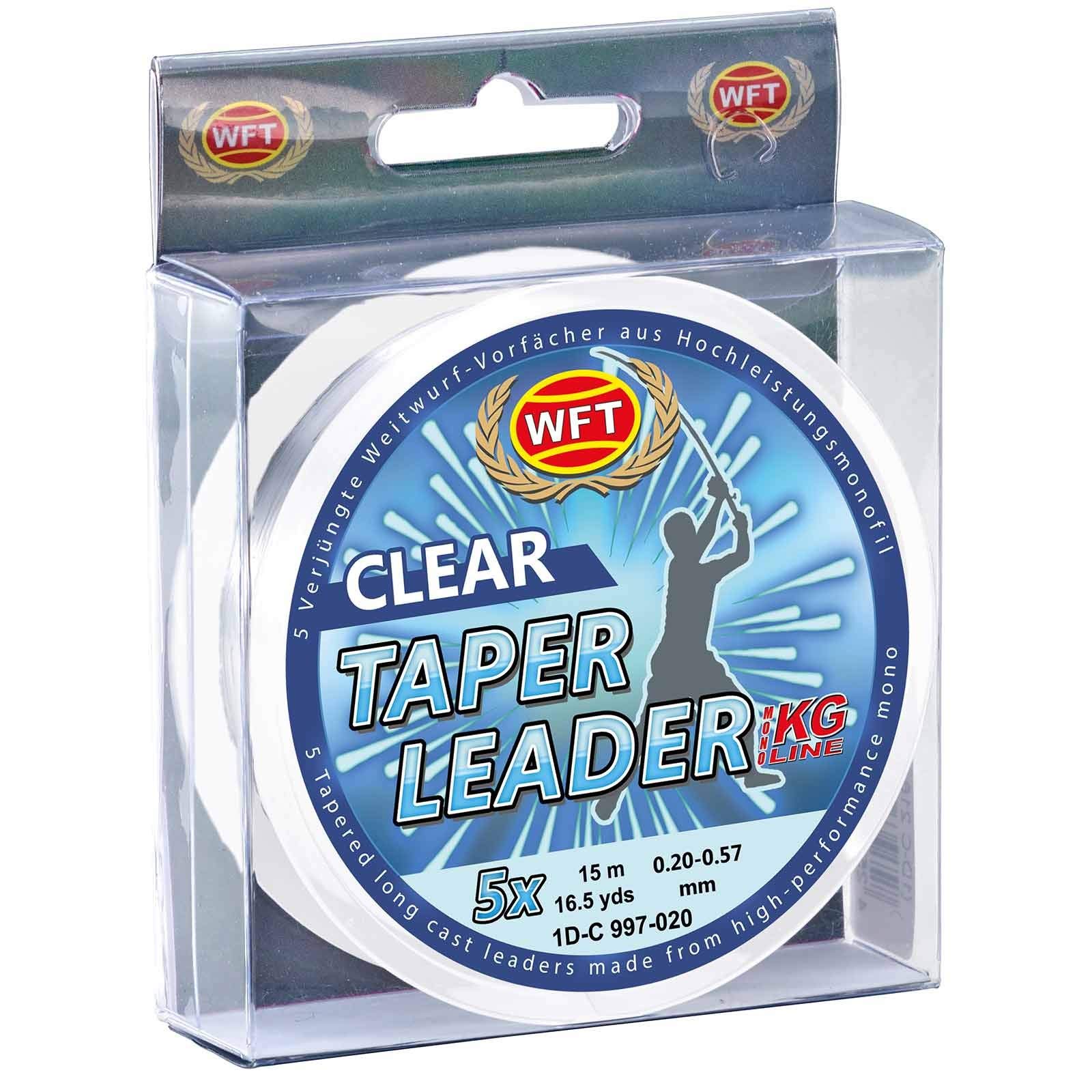 WFT Taper Leader 0,28-0,57 Clear 5x15m