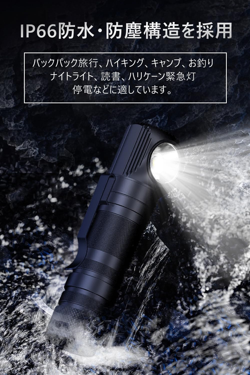 Amazon.co.jp: Miotsukus LED ヘッドライト マグネット充電式 懐中電灯