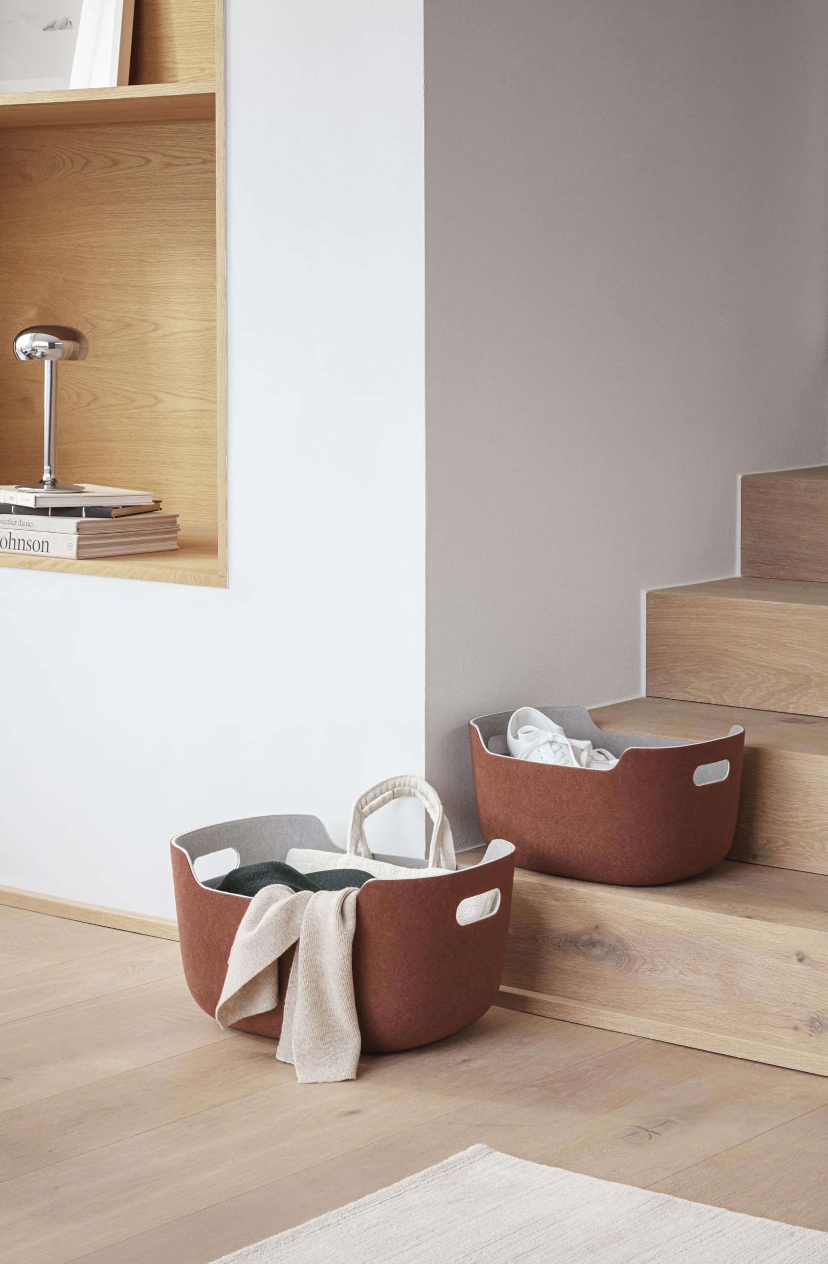 EVA SOLO | Cesta ordenada 48x35x26cm Castaño | Almacenamiento versátil para juguetes, libros y suministros de oficina | Casa bien organizada con diseño y funcionalidad daneses | Castaño