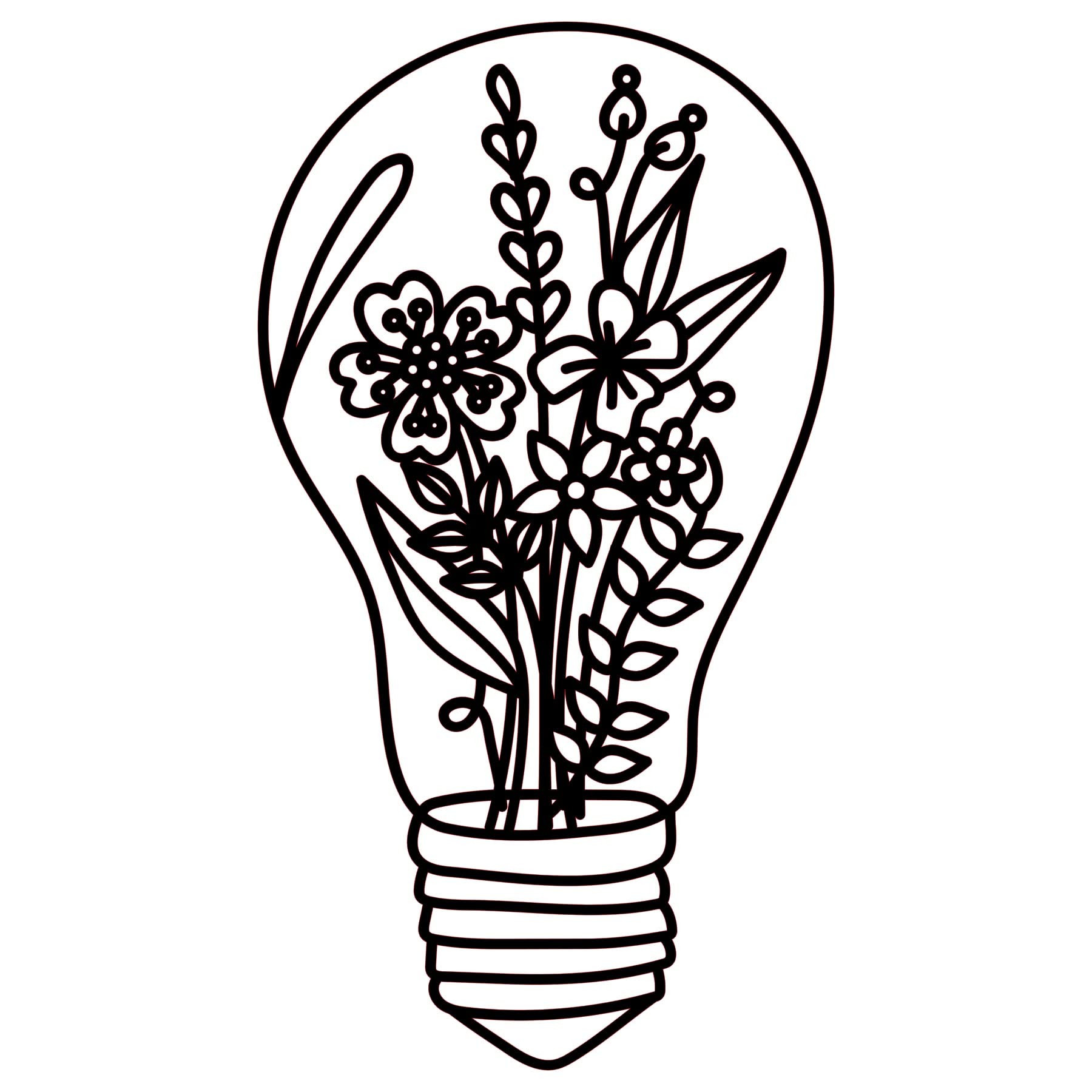 Artistic Sponge Spring Flowers In A Bulb Reusable Stencil A3 A4 A5 Flora Flowers Romantic Shabby Chic / F53 (Mylar Reusable Stencil, A5 Size - 148 X 210 Mm, 5.8 X 8.3 In)