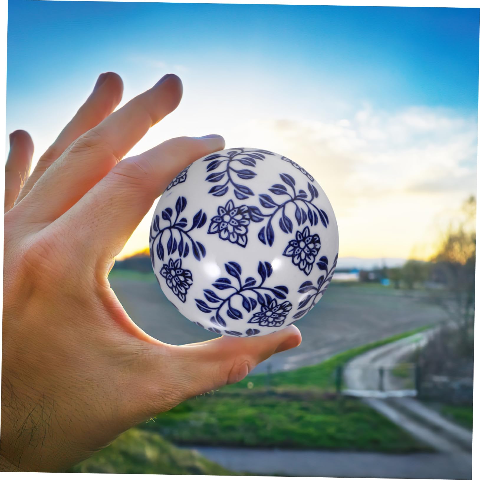 Lot De 3 Boules en Porcelaine Délicates pour Décoration De Bureau Et Daquarium Plusieurs Styles