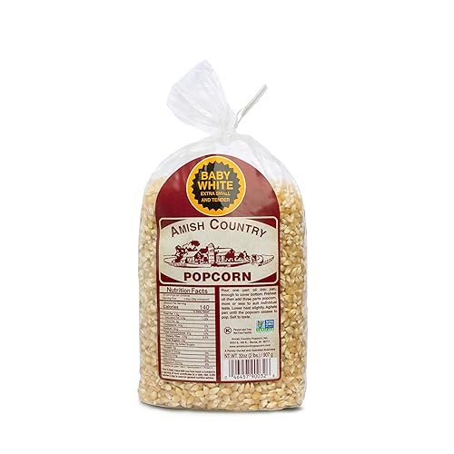 Miniatura 21 de Amish Country Popcorn 10 bolsas de 4 onzas Palomitas de maíz blancas bebé Antigüedad, sin OMG y sin gluten (bolsas de 10 a 4 onzas)