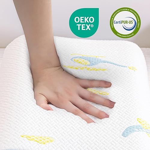 Miniatura 7 de Almohada de contorno de espuma viscoelástica, almohada cervical ajustable para niños, almohadas ortopédicas sándwich para aliviar el dolor de