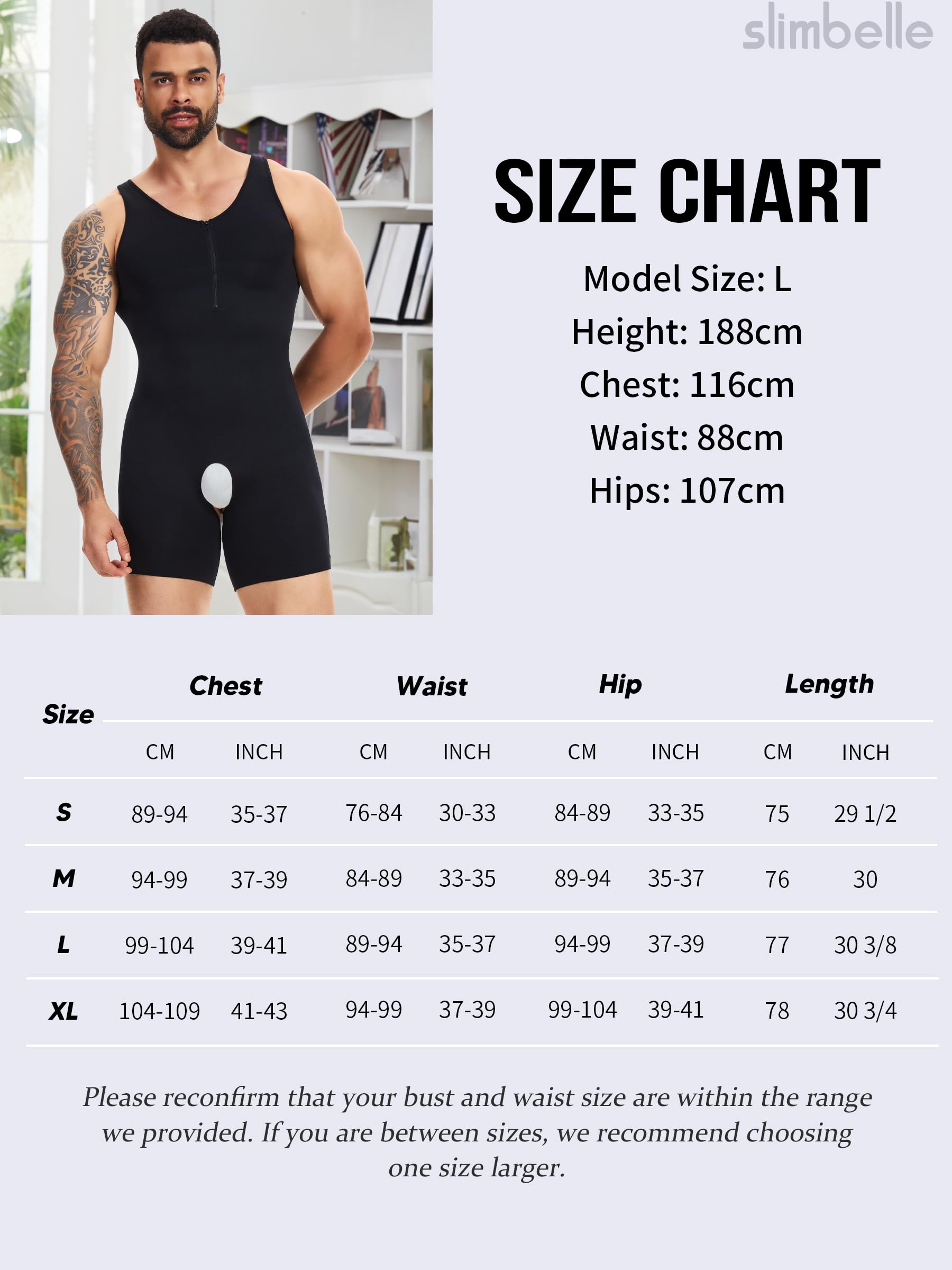 SLIMBELLE Body moldeador para hombre, camiseta sin mangas con control de abdomen, moldeadora de cuerpo completo, camiseta de compresión sin costuras, ligera