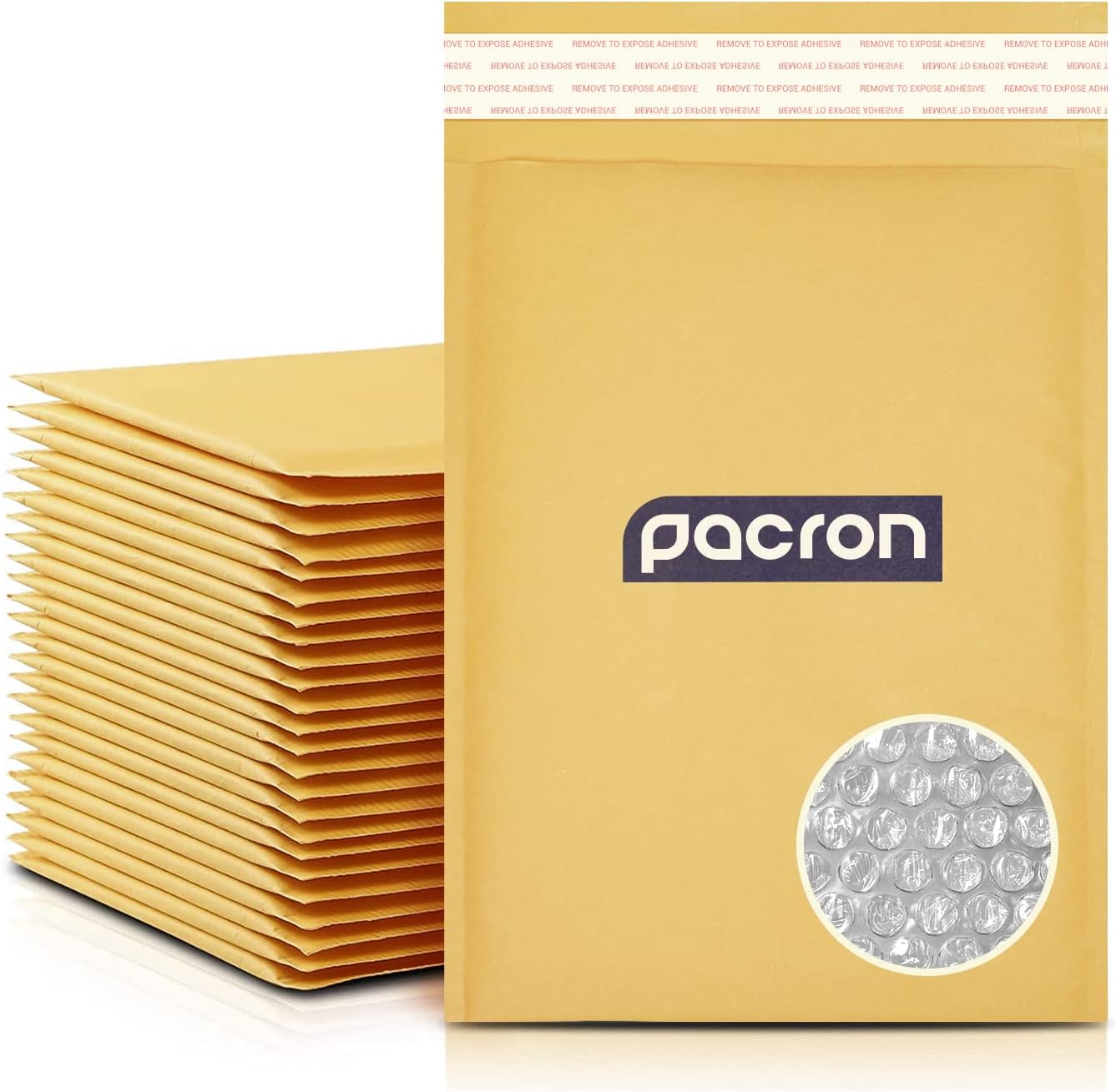 PACRON 2 Kraft Bubble Mailer 8.5x12 100/cs Kraft Mailers