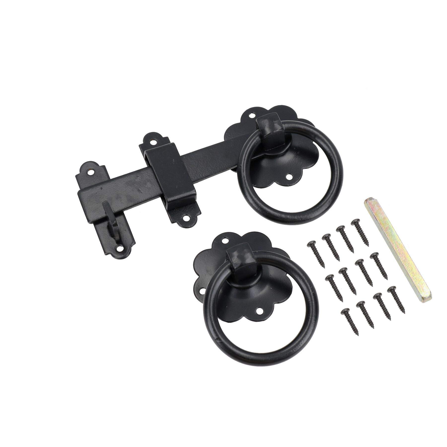 6” (150mm) Heavy Duty Twisted Ring Gate Latch Catch for Garden Gates Doors