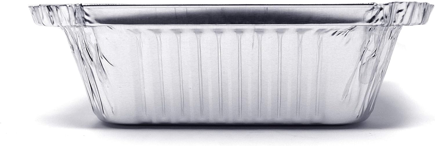 (480 Pack) Premium 1-LB Takeout Pans with Lids - 5.6" x 4.6" x 1.9" l Extra Heavy-Duty l Disposable Aluminum Foil for Catering Party Meal Prep Freezer Drip Pans BBQ Potluck