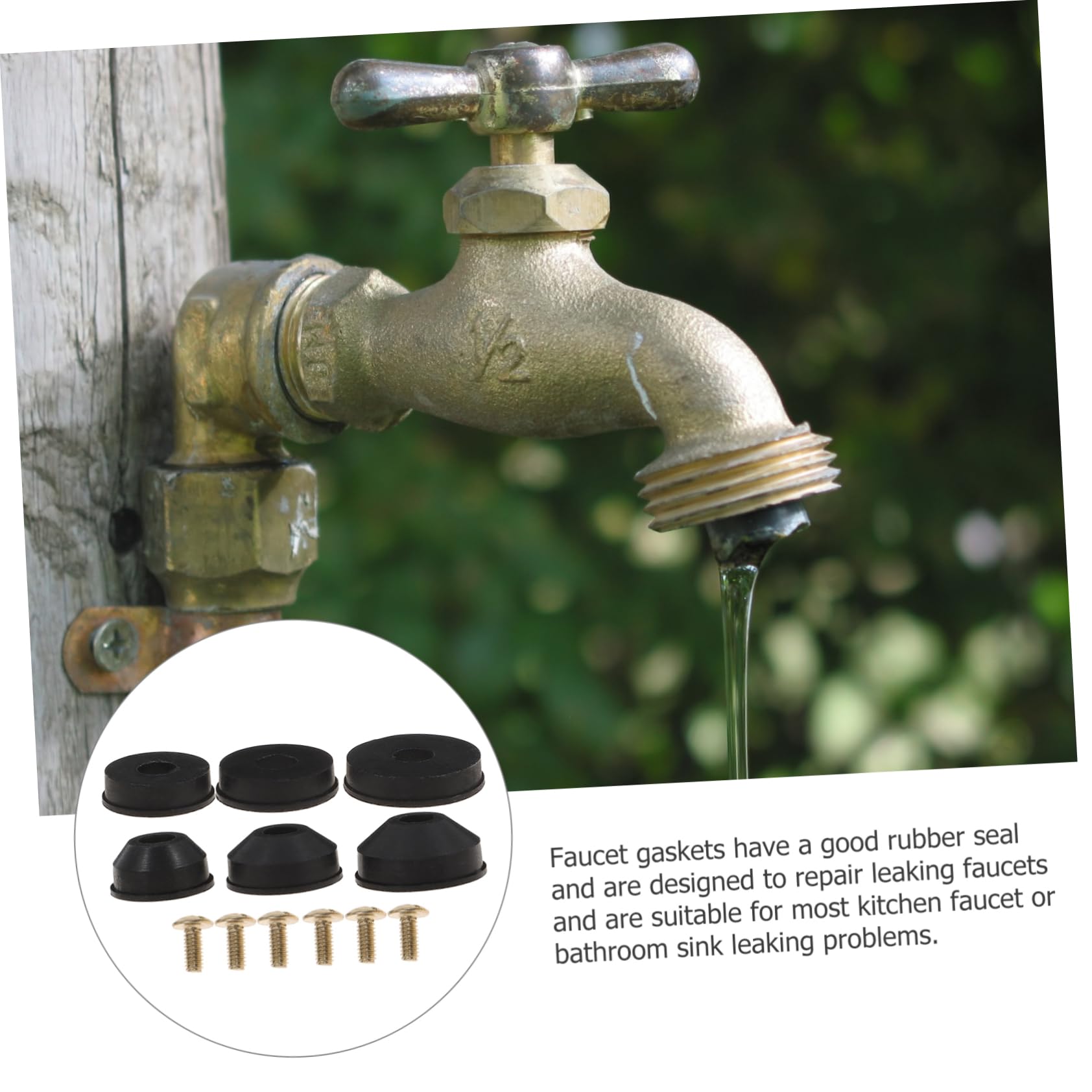 jojofuny 5sets Rondelle Per Rubinetto Gomma Kit Assortito Per Riparazione Rubinetti Facile Utilizzo Per Risolvere Perdite e