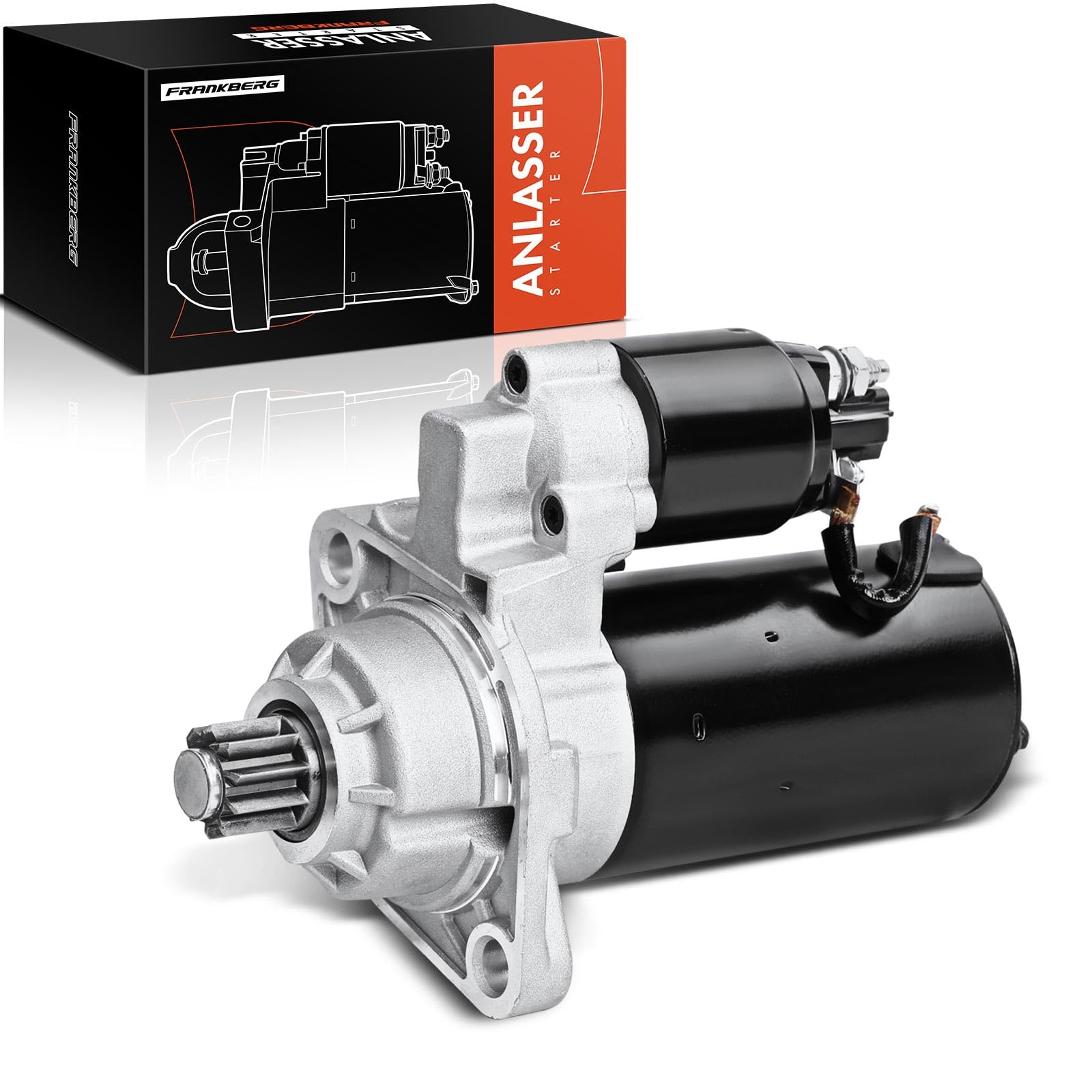 Frankberg Motor de arranque para automóvil 1,7 KW/12 V/10 Dientes