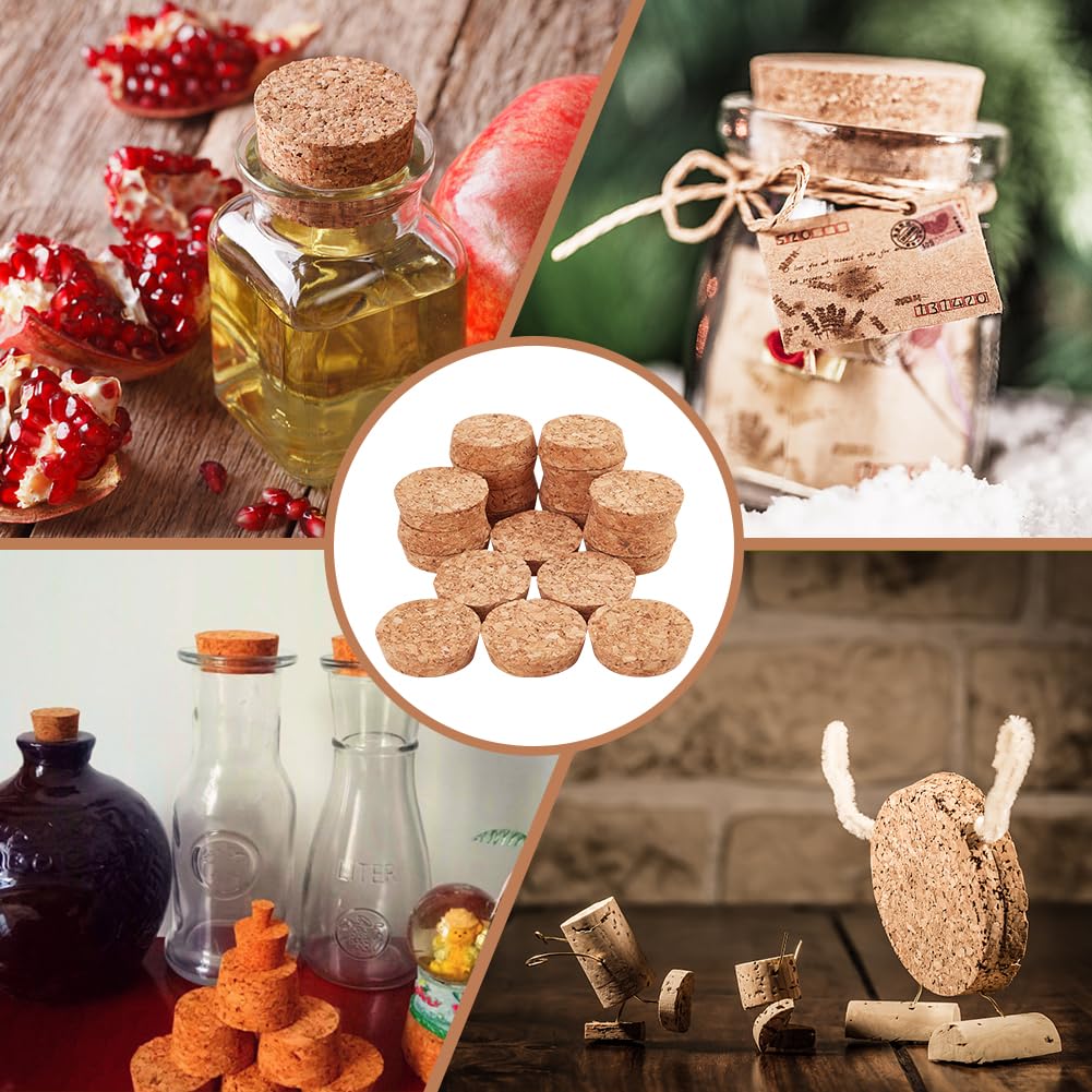 AHANDMAKER Lot De 2 Grands Couvercles En Liège Pour Bocaux, Bouchons De Bouteille En Liège, En Bois Naturel Doux, Bouchons De Rechange Pour Bocaux