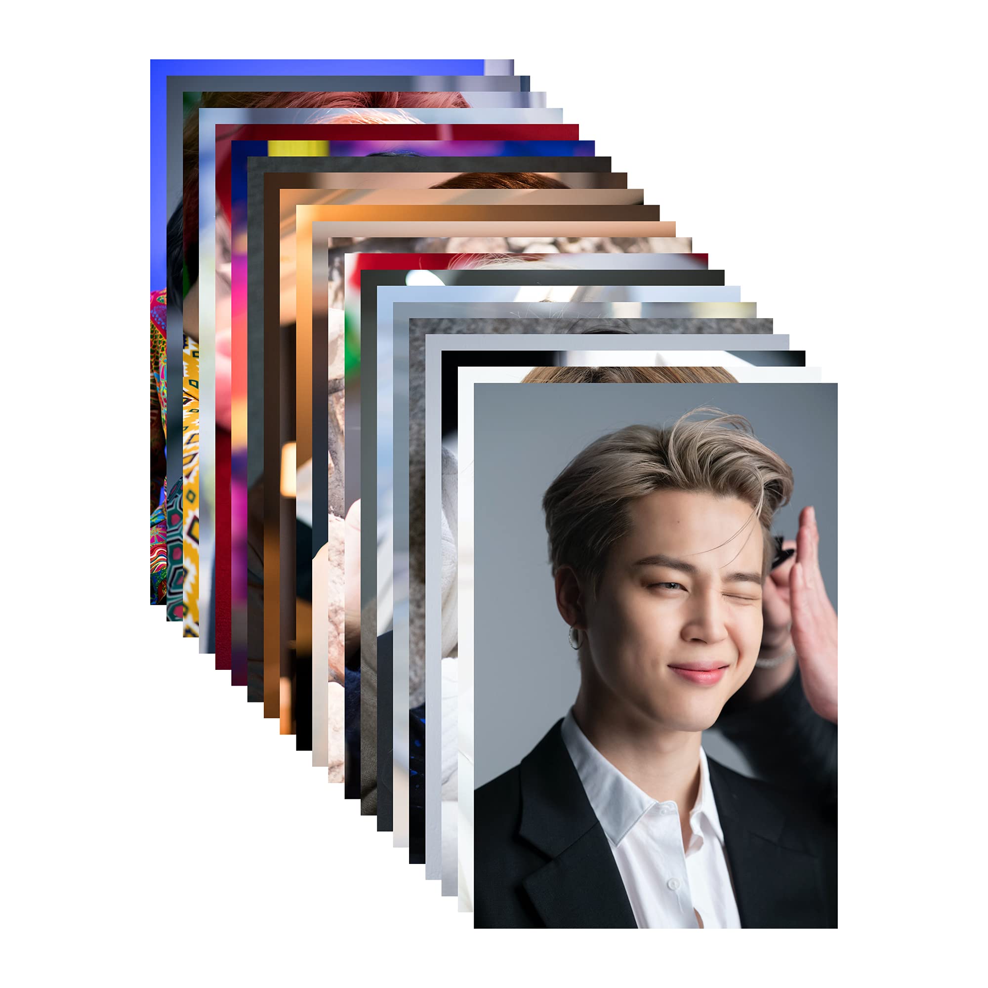 PRINTNETPRINTNET Pack of 21 Paper BTS Band Members Photos collection, HD+ Quality, Multicolour (A4)