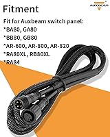 Vista 4 de Auxbeam Cable de extensión para panel de interruptores, extensión de arnés de cableado de 4 pines de 3.94 pies para panel de interruptores de 6/8