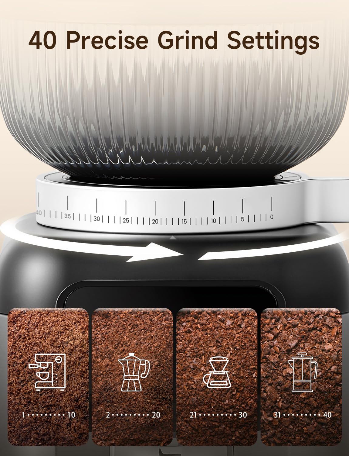 Neretva Siebträgermaschine 20 Bar Klein Edelstahl Professionelle Espressomaschine & Professionelle 40 Präzisionsschleife Kaffeemühle Elektrisch