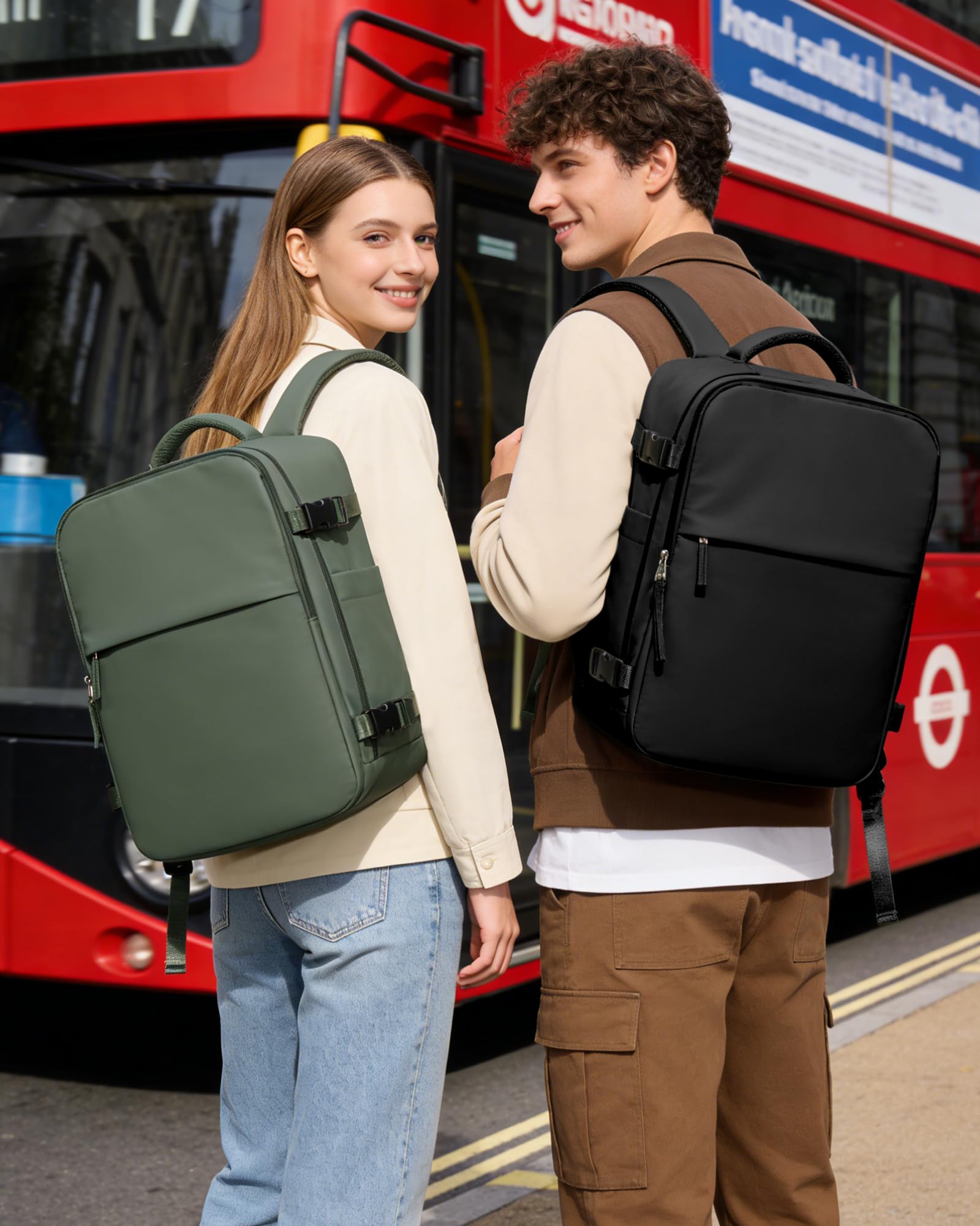 BJLFS Zaino da Viaggio con Sottovuoto Ryanair 40x30x20 Wizzair Bagaglio a mano 40x20x25 Ryanair con Pompa Borse da Cabina per Easyjet 45x36x20 con compressione sottovuoto,Zaino Casual per Laptop