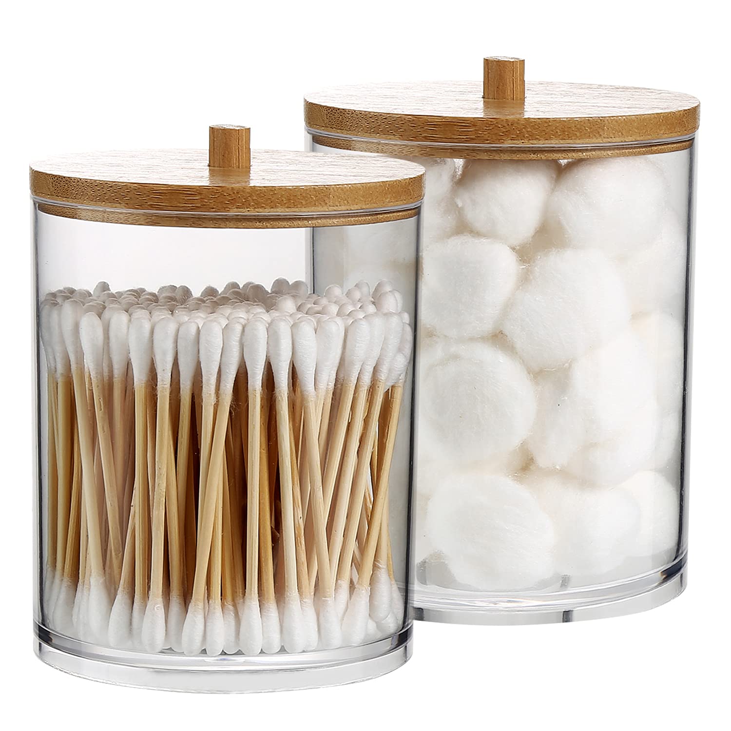 Buy DoMiDoLa 2 Pack 15 Oz Acrylic Qtip Holder Dispenser for Cotton Ball