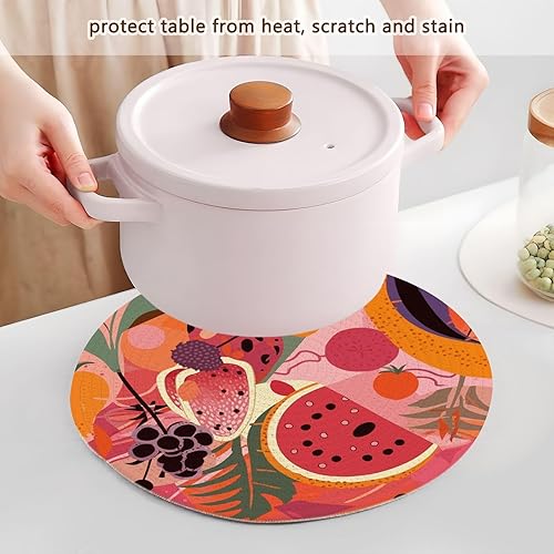 Miniatura 5 de Watercolor Hand Fruit Party Heat Resistant Hot Pads Microwave Trivet for Hot Pots and Pans Pots Pans Set Holder for Microwave Stove Home Necessities