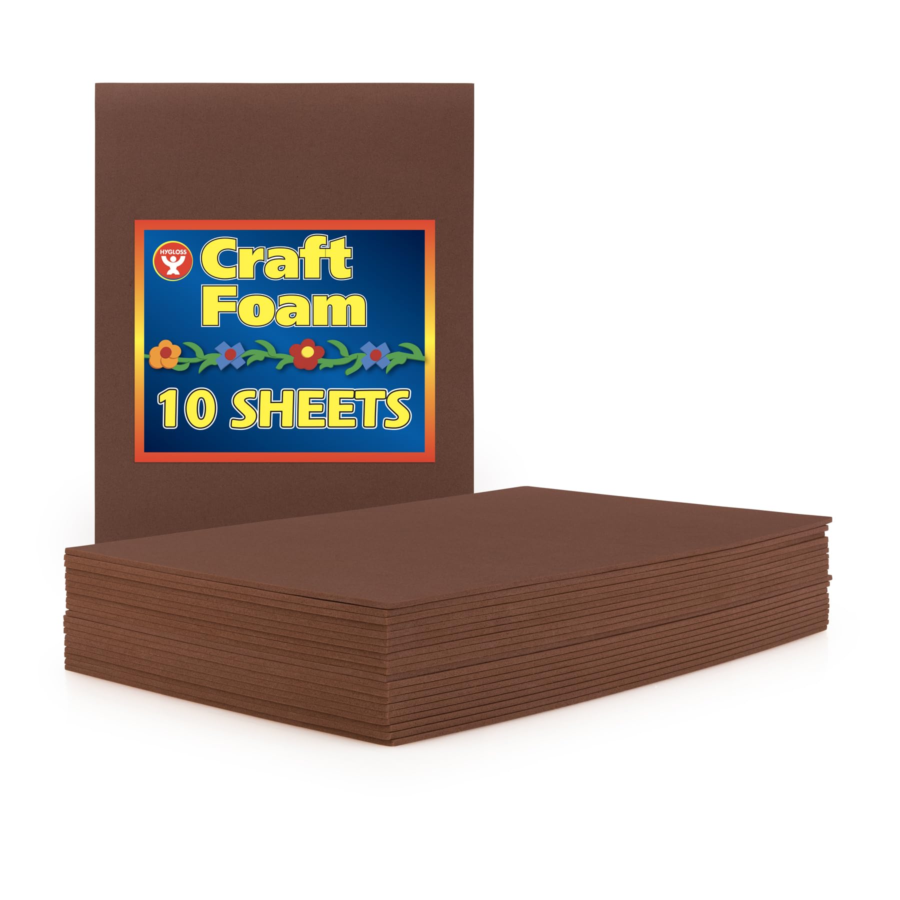 Feuilles de mousse Hygloss marron de qualité supérieure lot de 10 loisirs