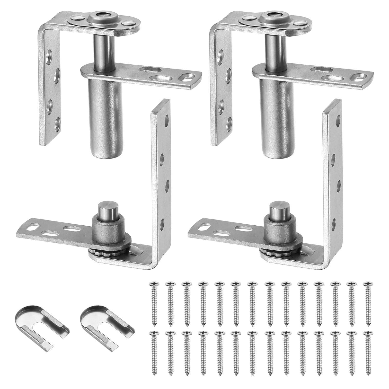 Charnière de porte automatique en inox 304 argenté à double action de rappel
