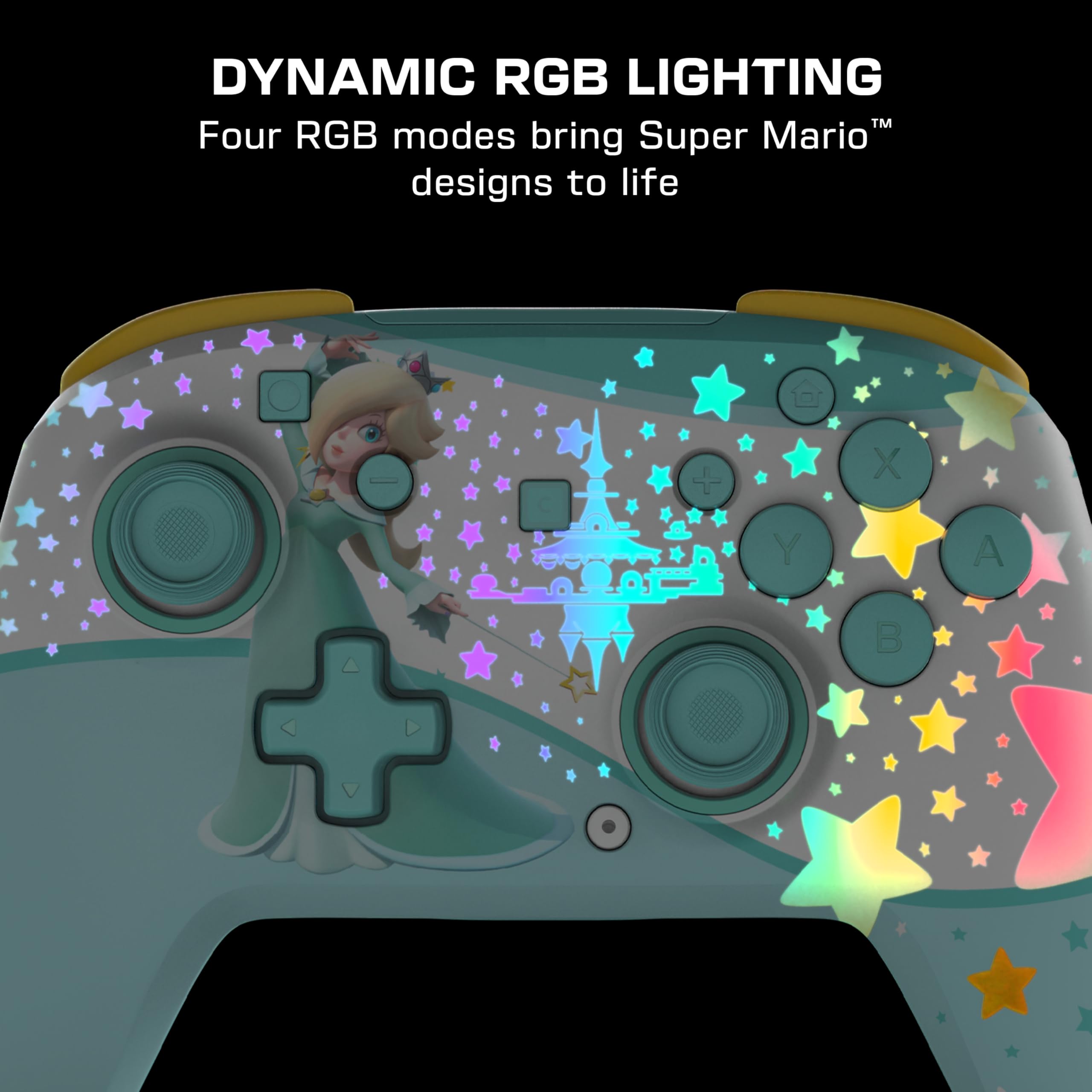 Turtle Beach Rematch Wireless Controller: Rosalina - Officially Licensed for Nintendo Switch 2, Nintendo Switch - TMR Thumbsticks, Customizable RGB, Rechargeable Battery - 5