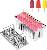 Vista 11 de 40 moldes para paletas de hielo, moldes para helados, moldes para paletas caseras, reutilizables, congelados, moldes de acero inoxidable, moldes