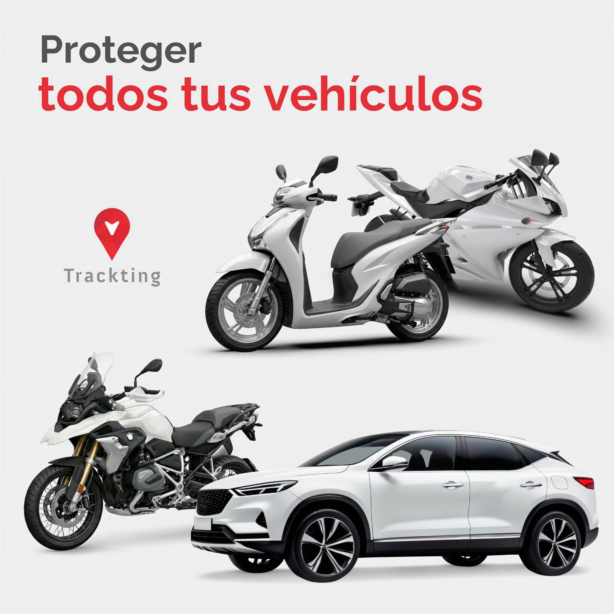 Trackting One – Dispositivo GPS Antirrobo para Coches Y Motos | Localizador GPS para Coche, Moto, Vehículos | Sim Integrada (4g/2g) – Suscripción Requerida | Sin Cables, Larga Duración De Batería