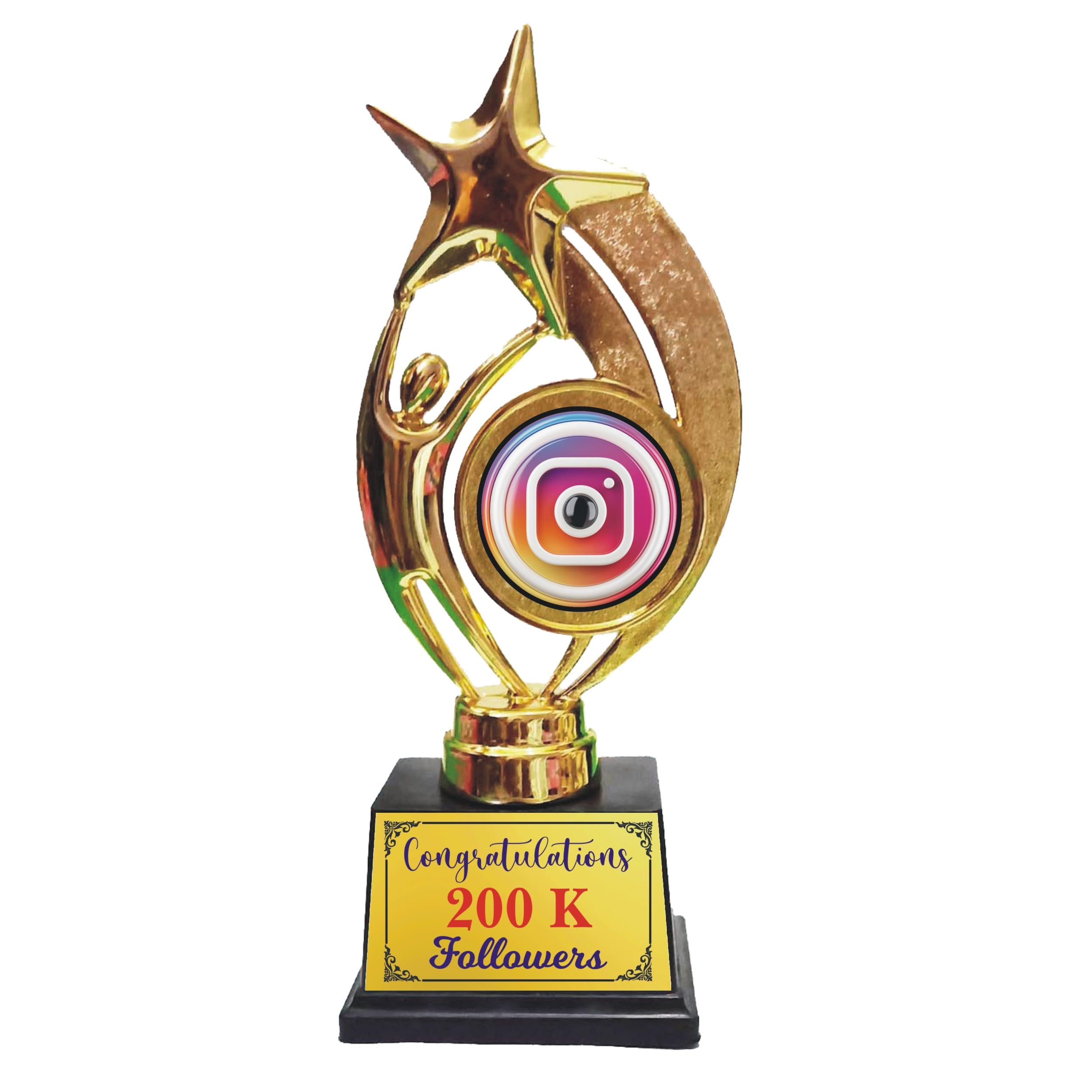 Birthday Gifts for Brother, Sister, Husband, Wife, Boyfriend and Girlfriend Instagram Influencer 200K Followers Trophy Award Social Gifts-picture-14