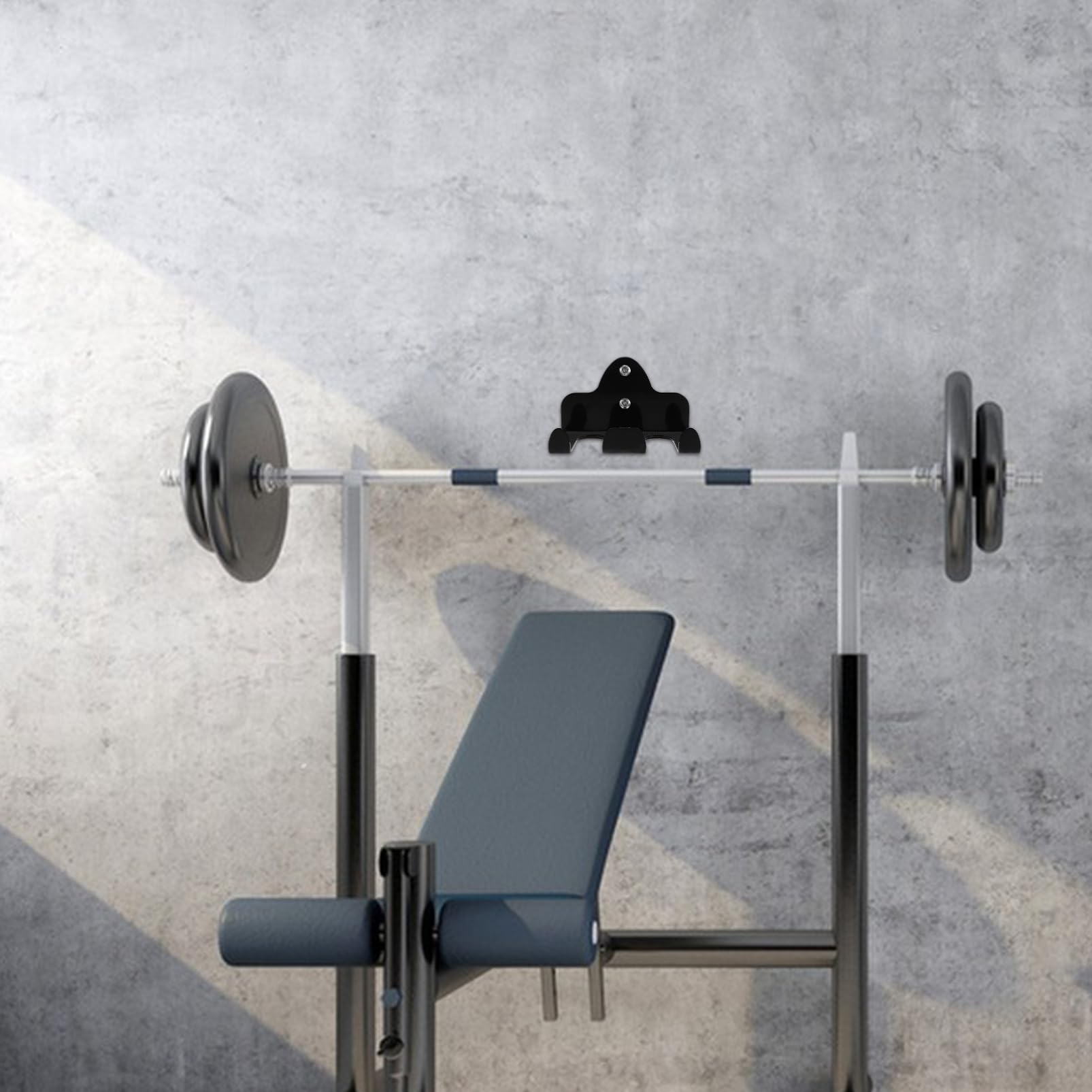 Supporto per Bilanciere da Parete Rastrelliera Portaoggetti Verticale per Bilancieri Organizzazione Salvaspazio per Casa e Palestra Accessorio di Stoccaggio Sicuro