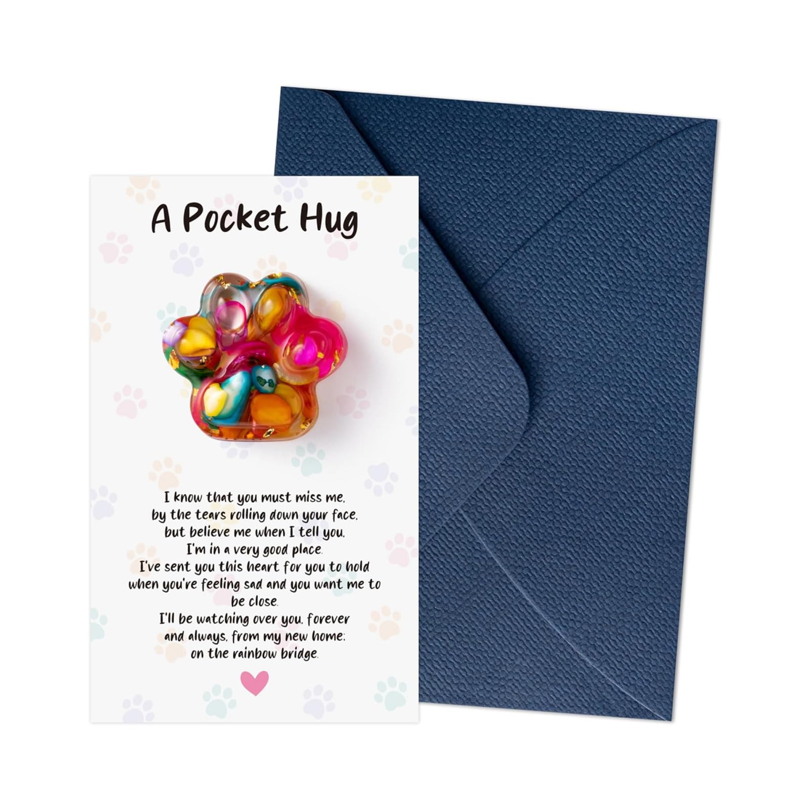 Msioytog Color Earnest Pet Bereavement Gift Set Including Memorial Card And Envelope Memorial Tributes Gift Set For Grieving Owners Pet Bereavement Keepsakes