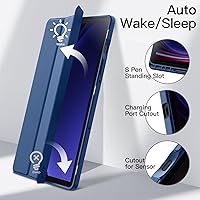 Vista 5 de JETech Funda para Samsung Galaxy Tab S9 de 11 pulgadas con soporte para bolígrafo S, parte trasera de policarbonato transparente transparente, a