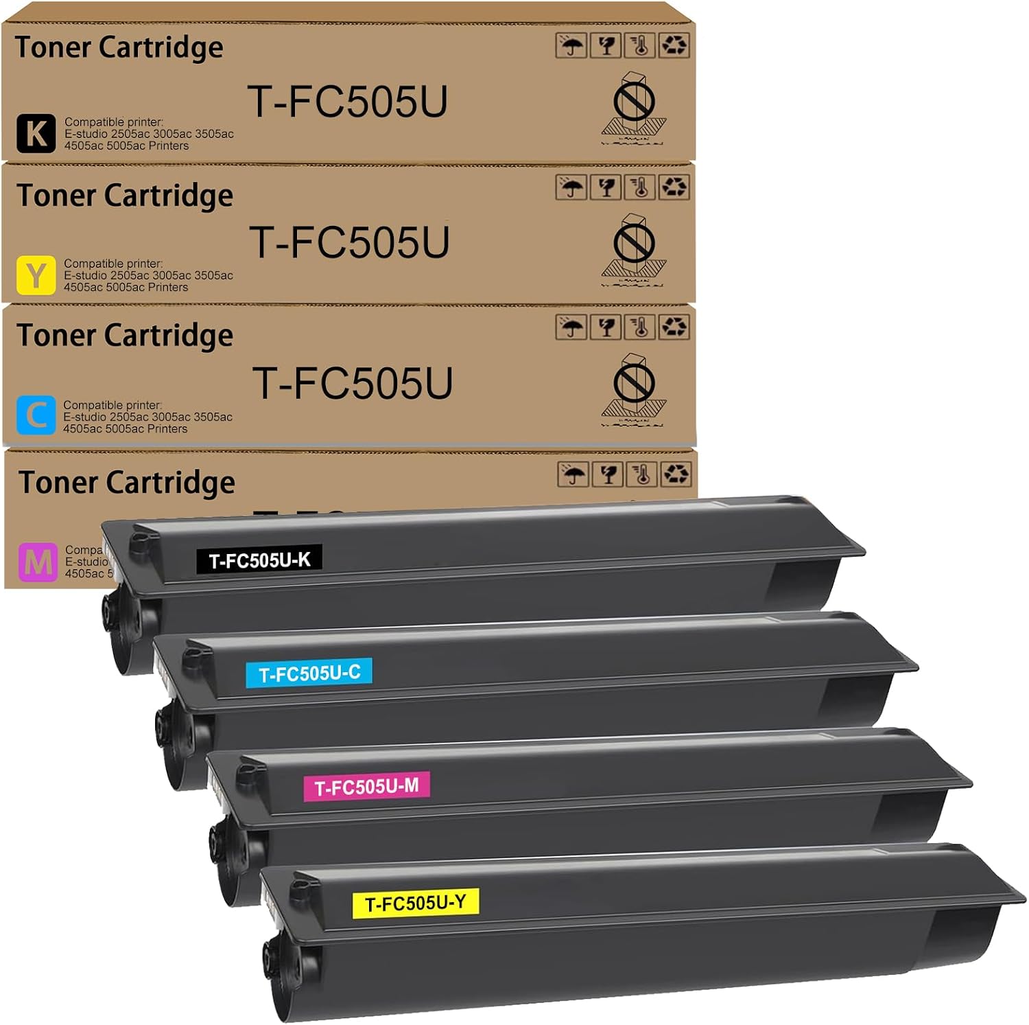T-FC505U T-FC505U-K T-FC505U-C T-FC505U-M T-FC505U-Y Toner Cartridge High Yield Compatible for Toshiba e-Studio 2505AC 3005AC 3505AC 4505AC 5005AC Printer