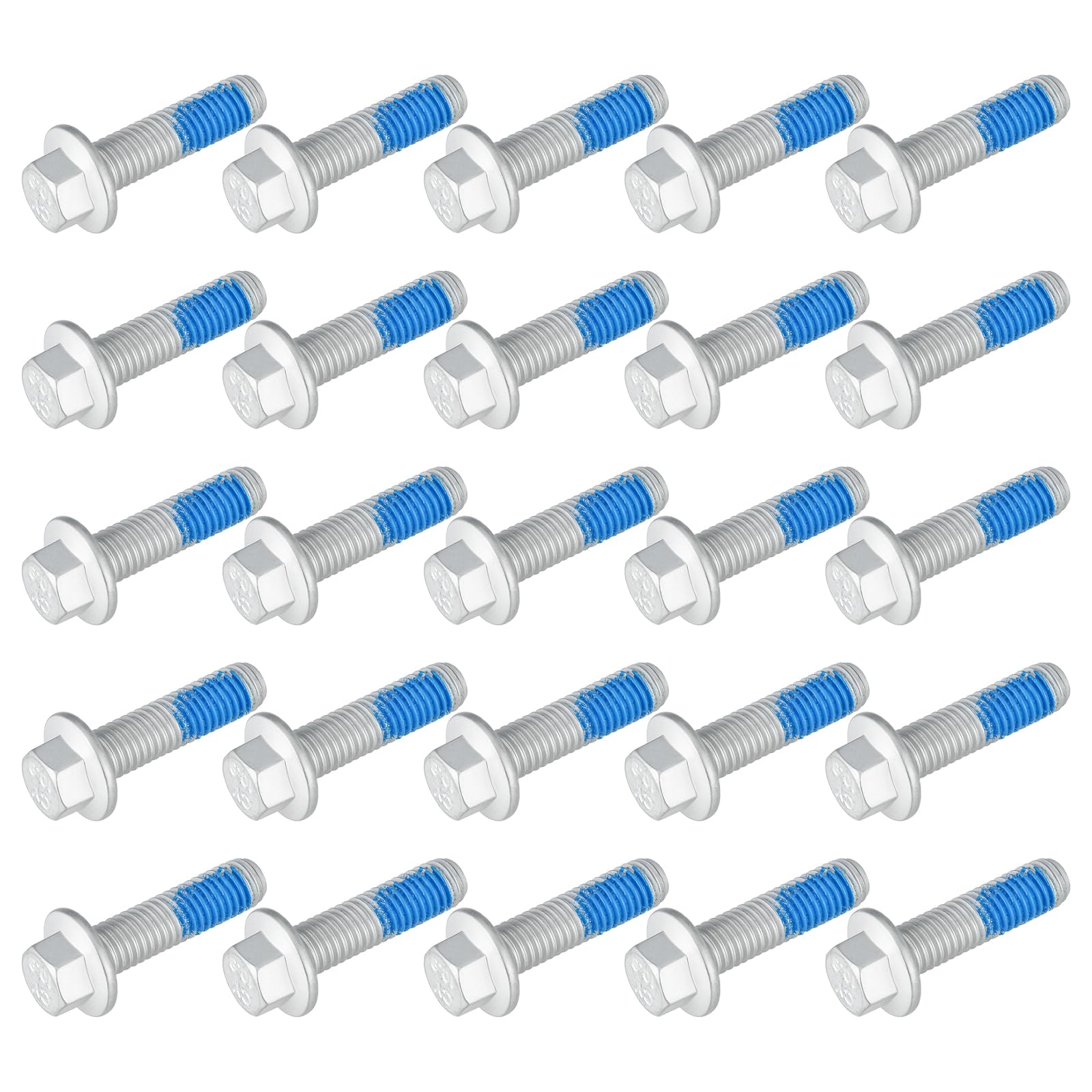 EMSea 25 Pezzi M8x1,25 Viti Flangiate Esagonali Bulloni Esagonali In Acciaio Al Carbonio Grado 10.9 Per Auto Camper Giocattoli 30x16 Mm