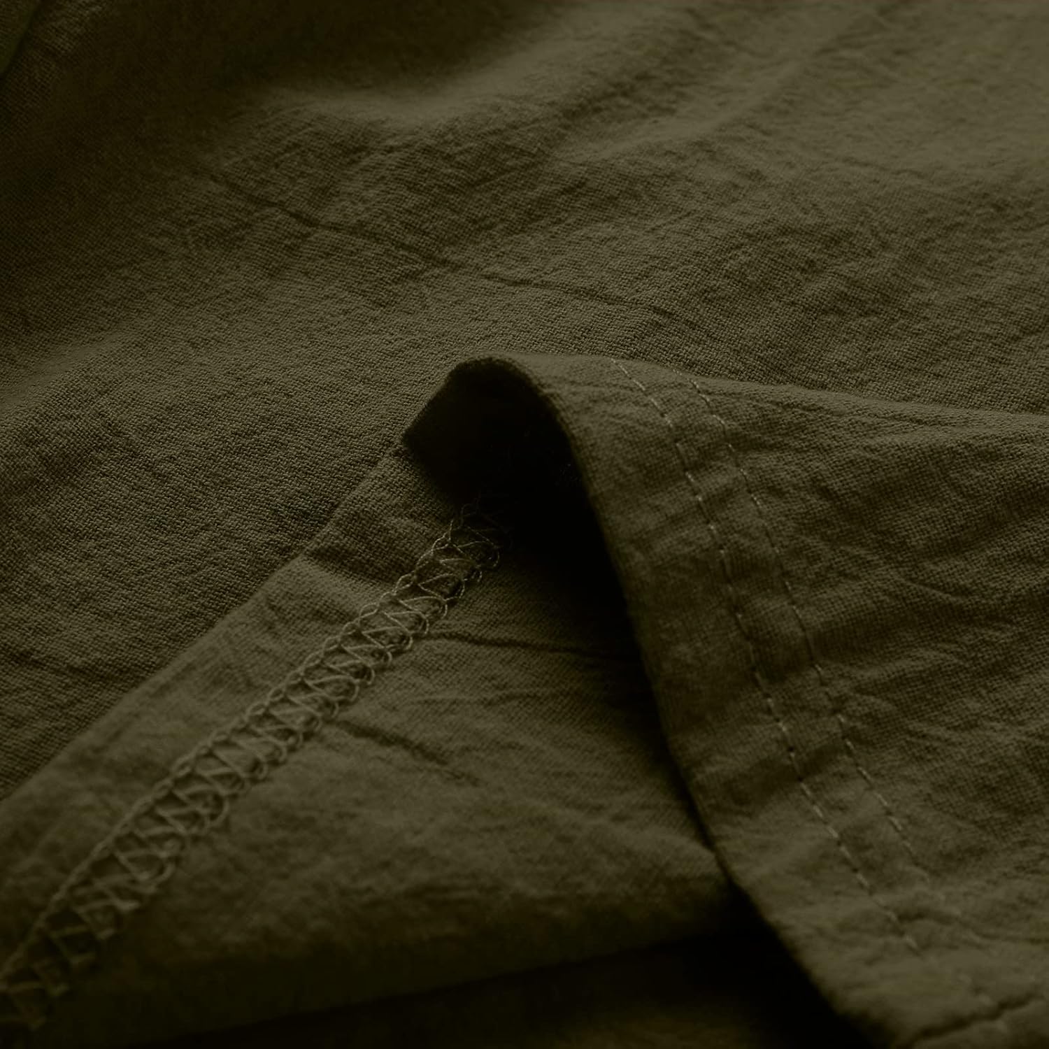 WABEOR Mens Linen Shorts Casual Summer Drawstring Beach Shorts Loose Fit Elastic Waist Shorts with Pockets Cotton Yoga Shorts