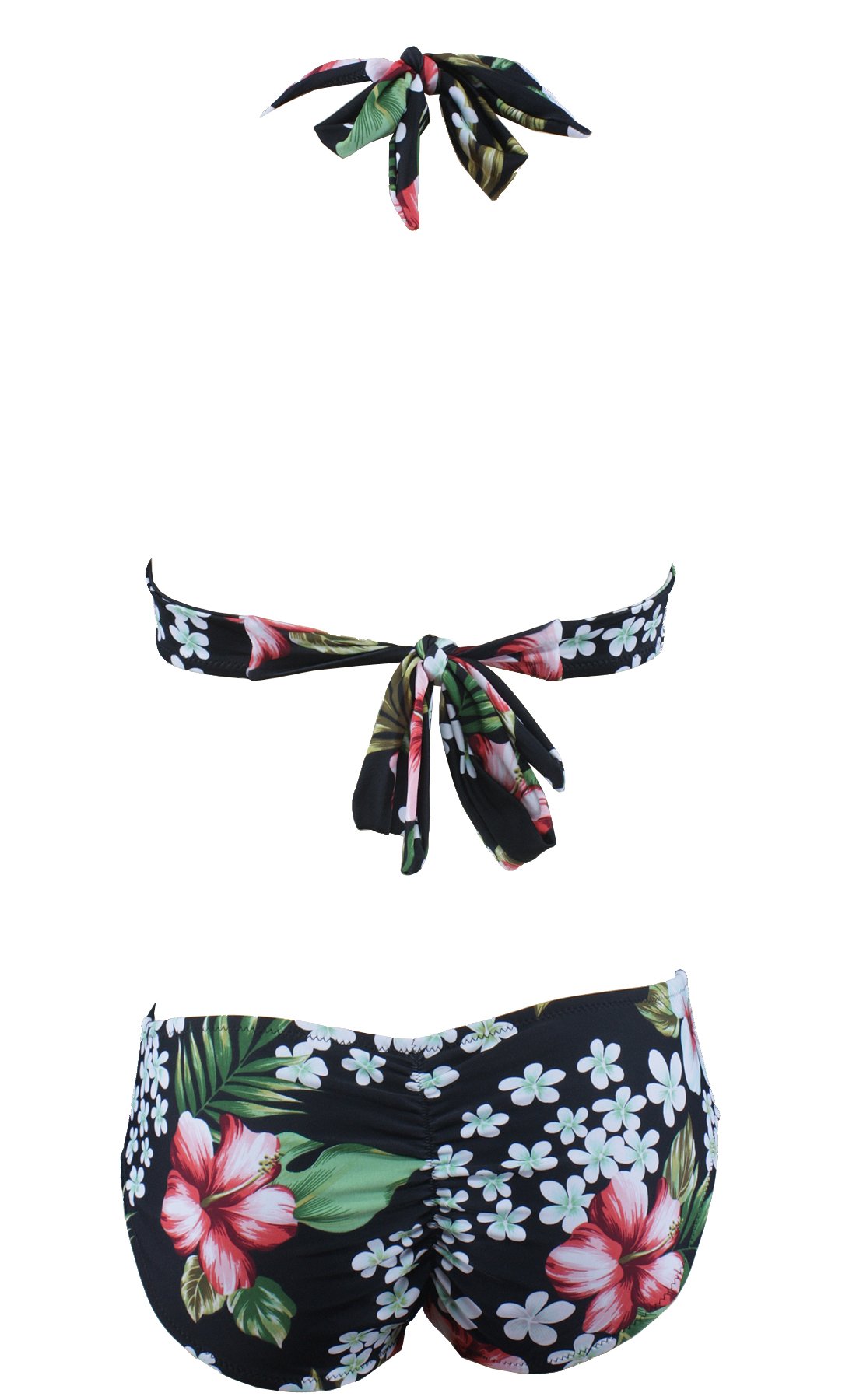 Aloha-Beachwear Tiki Neckholder Bikini da Donna Fiore di Ibisco Retro a7021