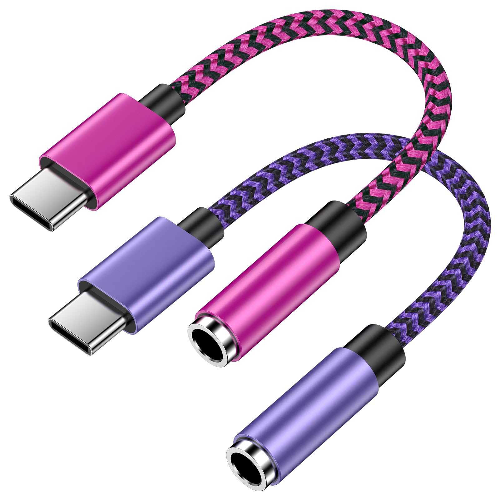 Adattatore da USB di tipo C a jack Aux per cuffie femmina da 3,5 mm per iPhone 16 Pro Max/16e/16 Pro/16 Plus/16/15, adattatore per cuffie USB-C Dongle per iPad 2025/iPad Pro 11", iPad mini7/Air 5